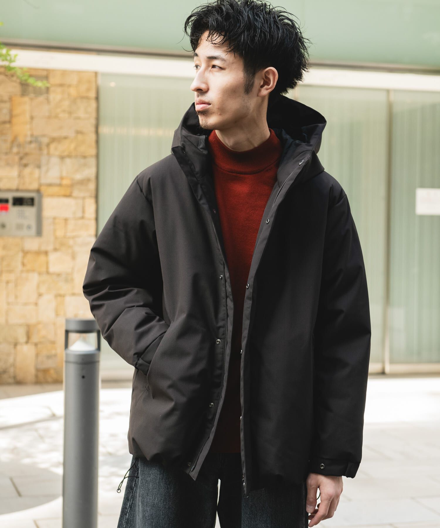 URBAN RESEARCH DOORS「ウールブレンドラミネートダウンパーカー」|ダウン|