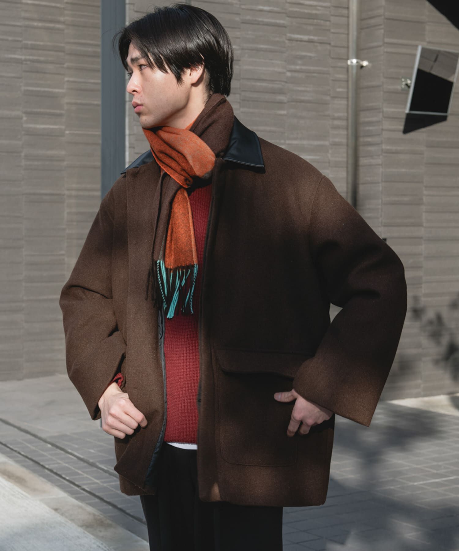 URBAN RESEARCH DOORS「ウールブレンドカバーオール」|その他|ブラウン