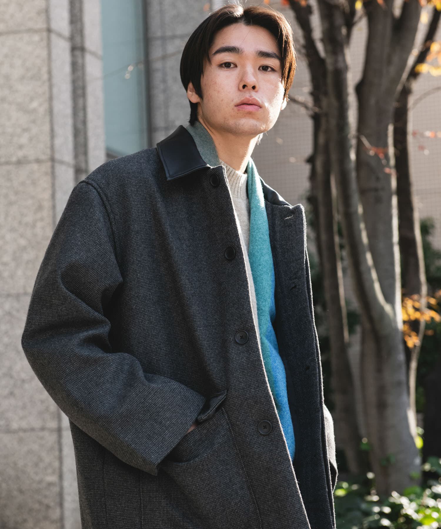 URBAN RESEARCH DOORS「ウールブレンドカバーオール」|その他|チェック