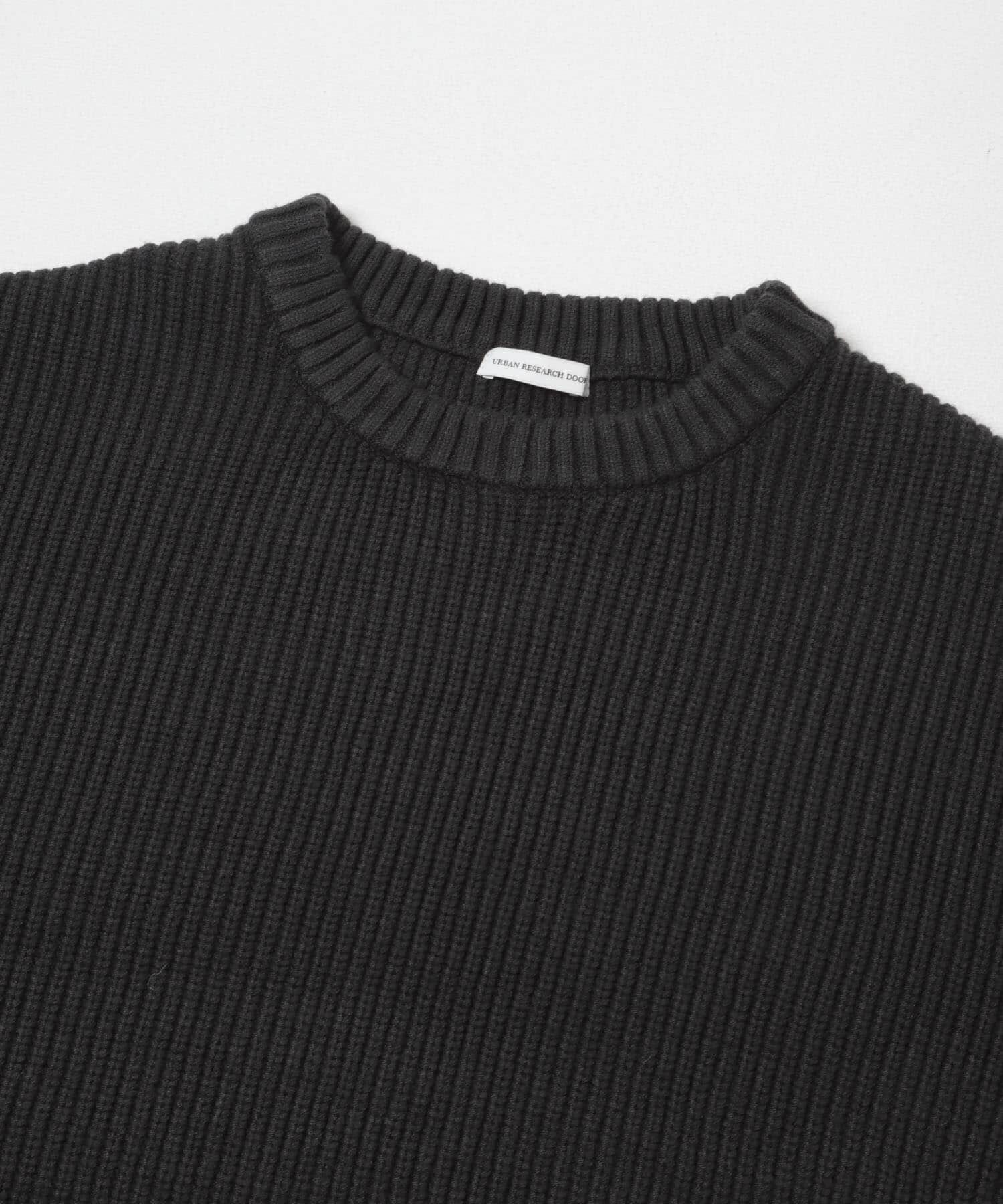 URBAN RESEARCH DOORS「畦ニット クルーネックプルオーバー」|ニット・セーター|