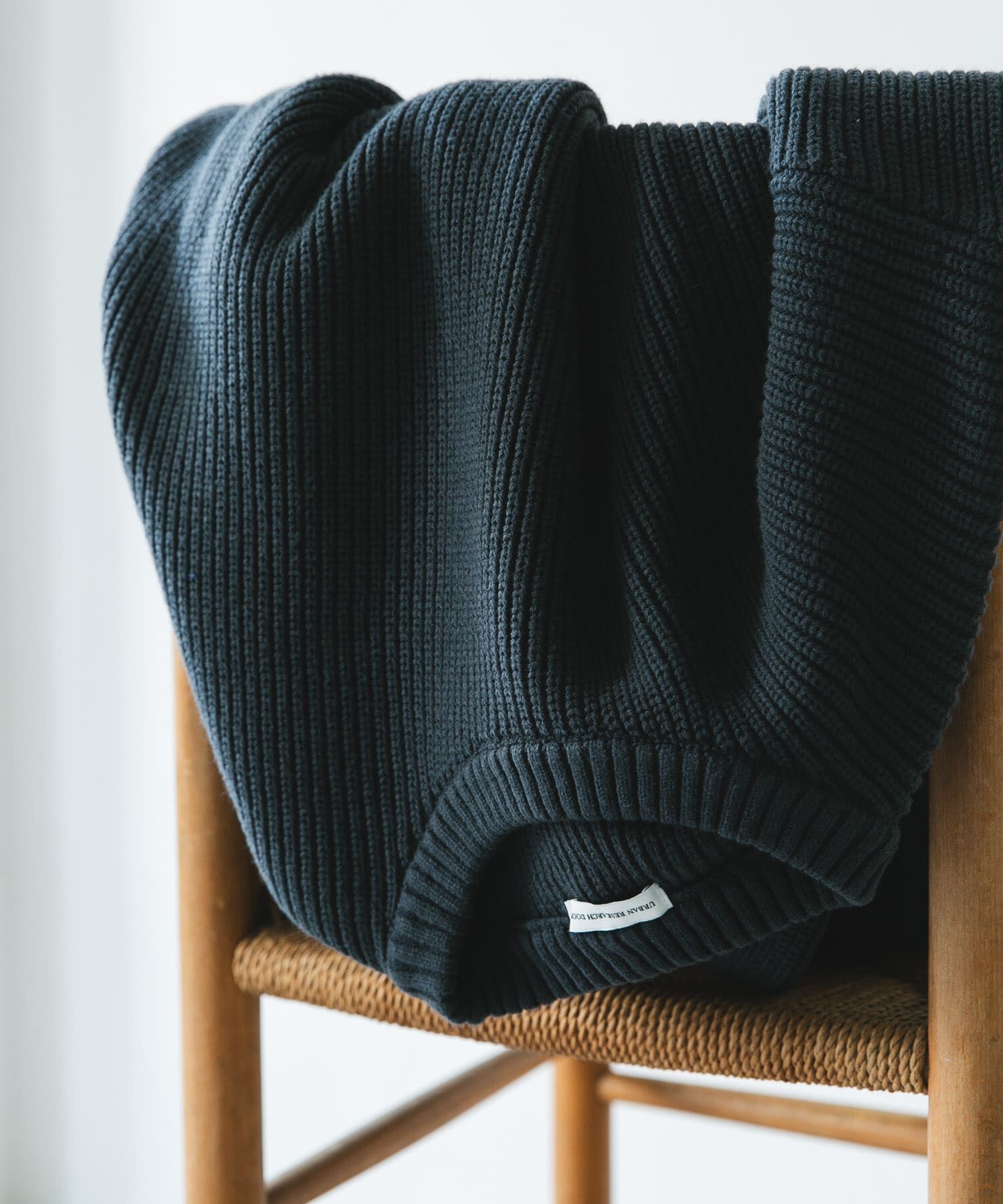 URBAN RESEARCH DOORS「畦ニット クルーネックプルオーバー」|ニット・セーター|グリーン系その他