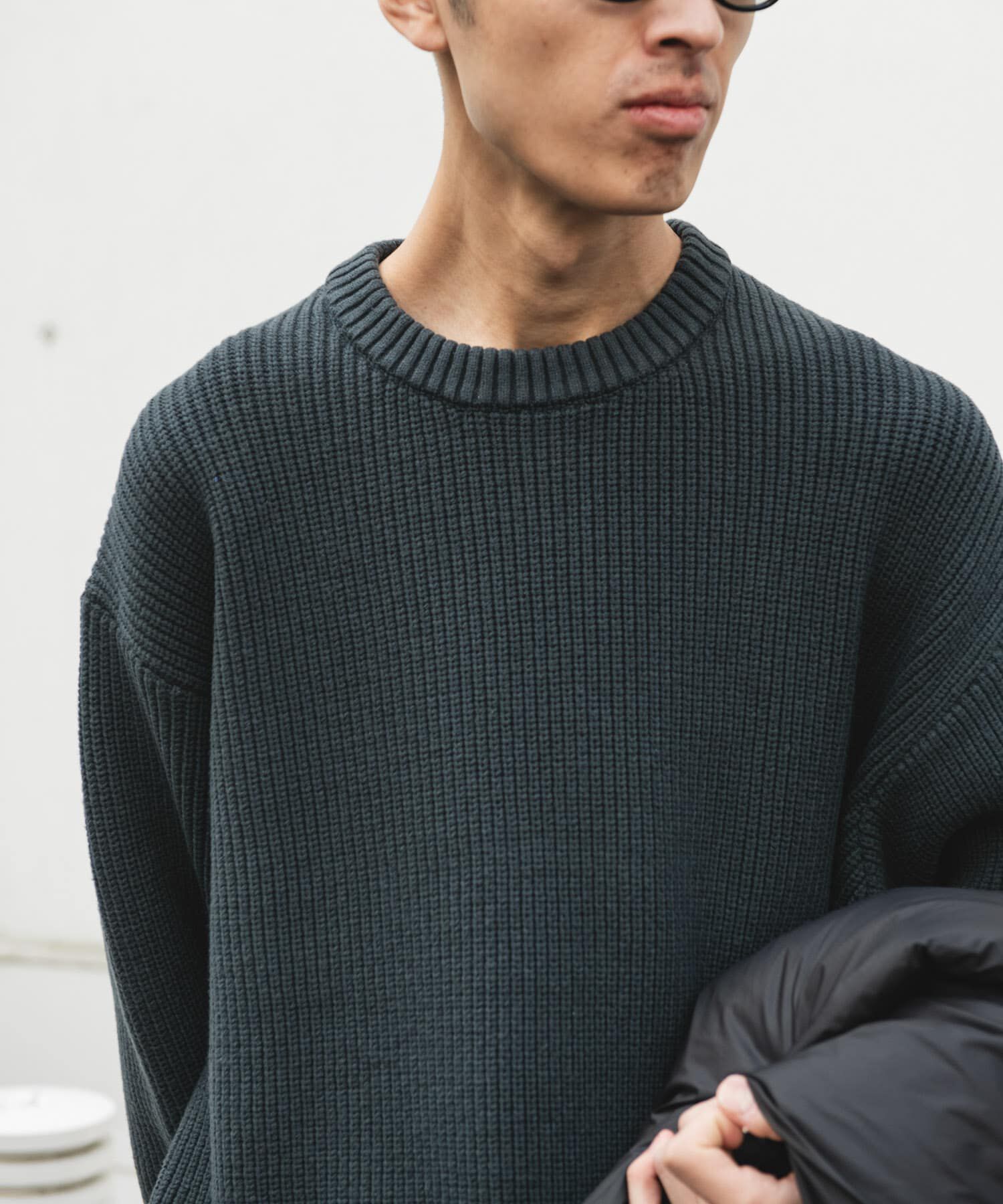 URBAN RESEARCH DOORS「畦ニット クルーネックプルオーバー」|ニット・セーター|