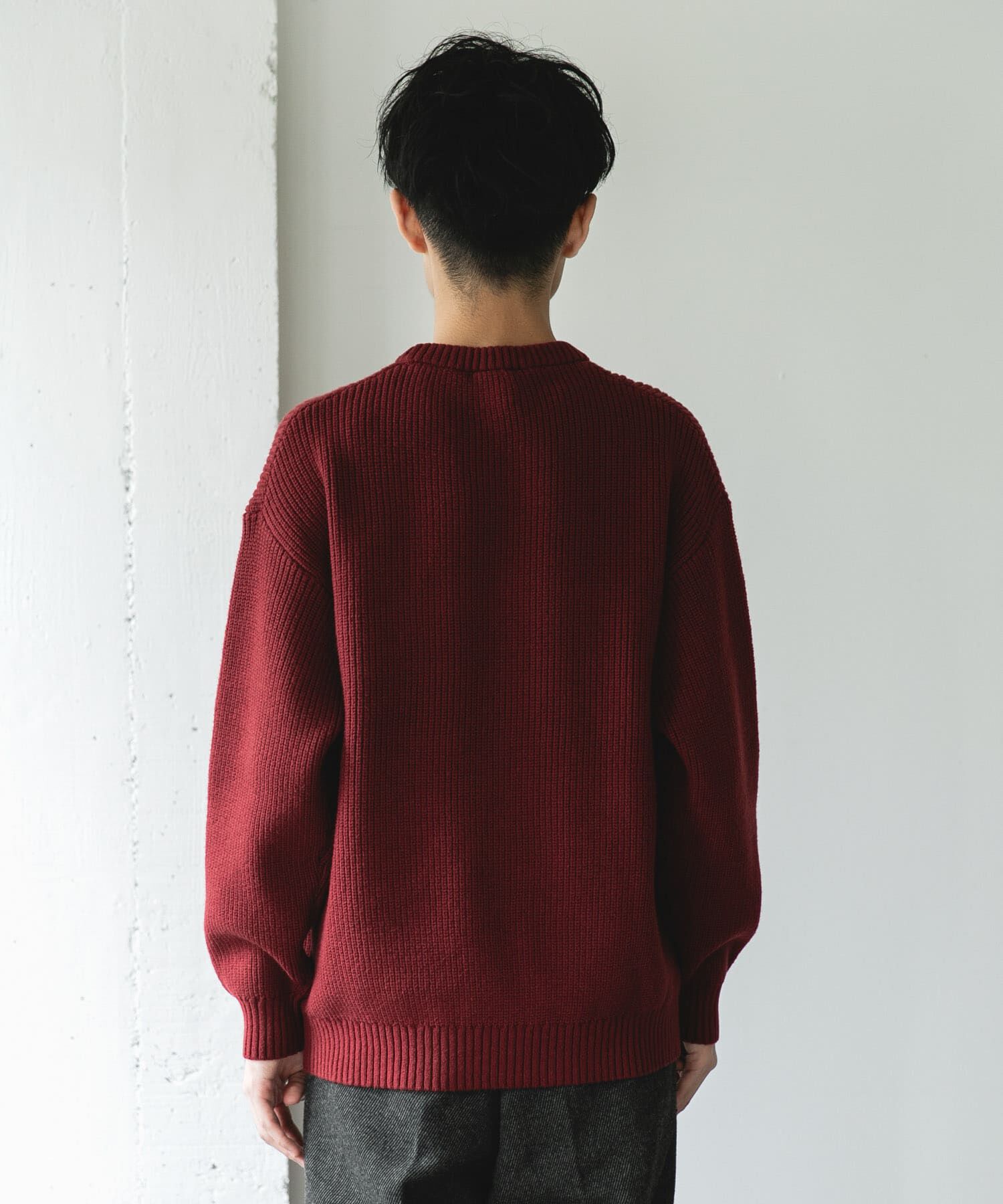 URBAN RESEARCH DOORS「畦ニット クルーネックプルオーバー」|ニット・セーター|