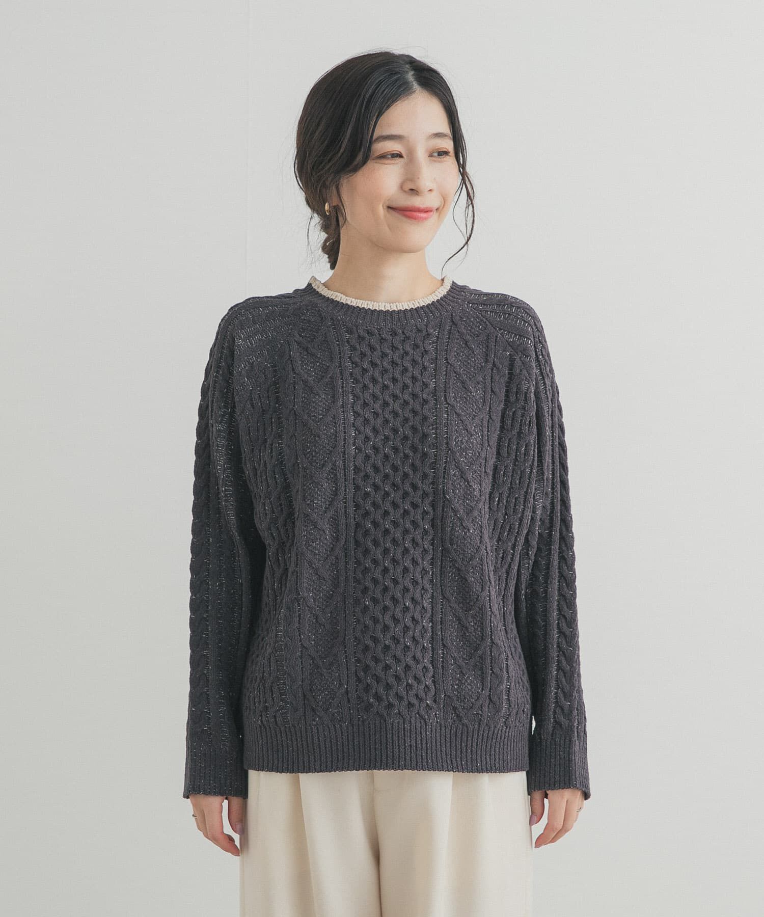 URBAN RESEARCH DOORS「ラグランモールニット」|ニット・セーター|