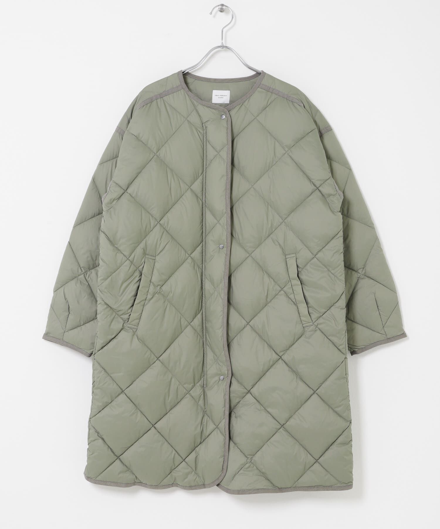 URBAN RESEARCH DOORS「ライトダウンキルトロングコート」|ノーカラーコート|