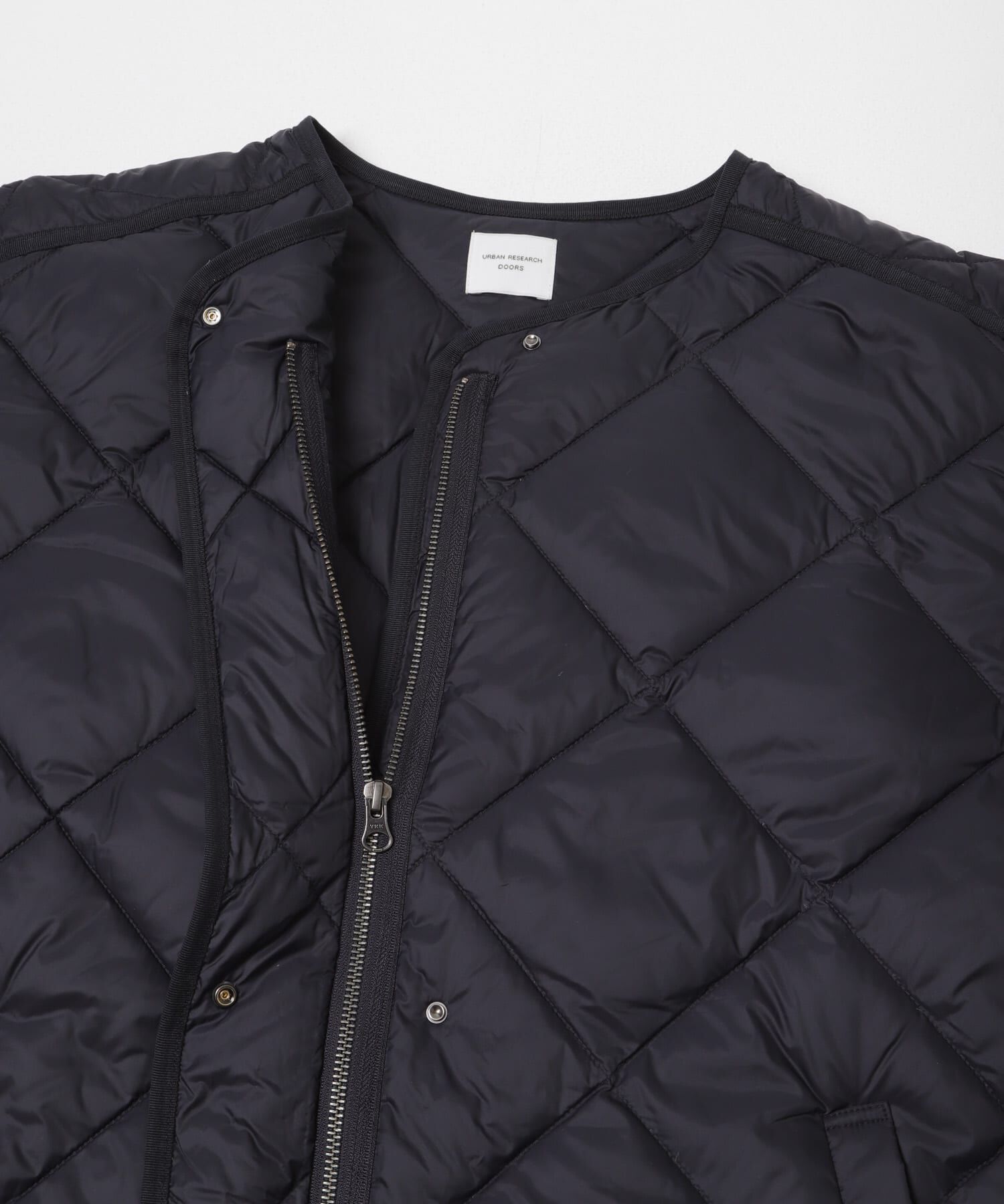 URBAN RESEARCH DOORS「ライトダウンキルトロングコート」|ノーカラーコート|