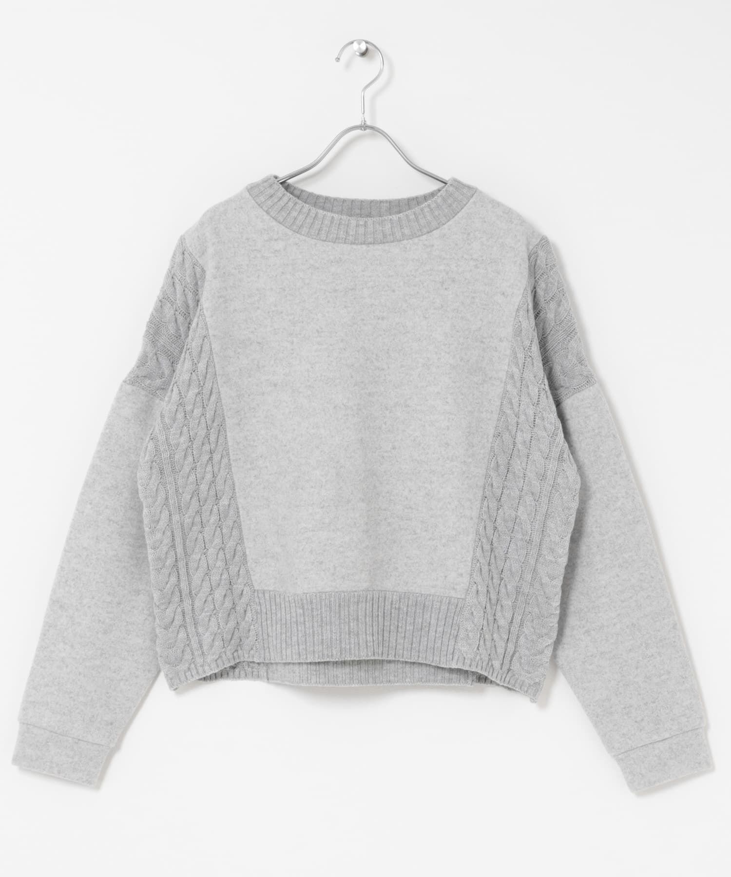 Sonny Label 「ケーブル切替メルトンジャージプルオーバー」|ニット・セーター|