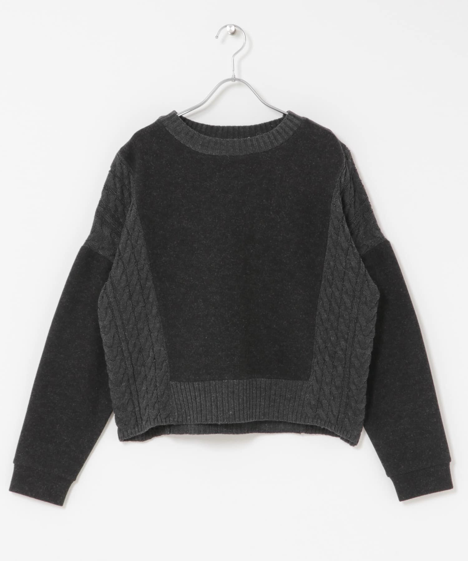 Sonny Label 「ケーブル切替メルトンジャージプルオーバー」|ニット・セーター|