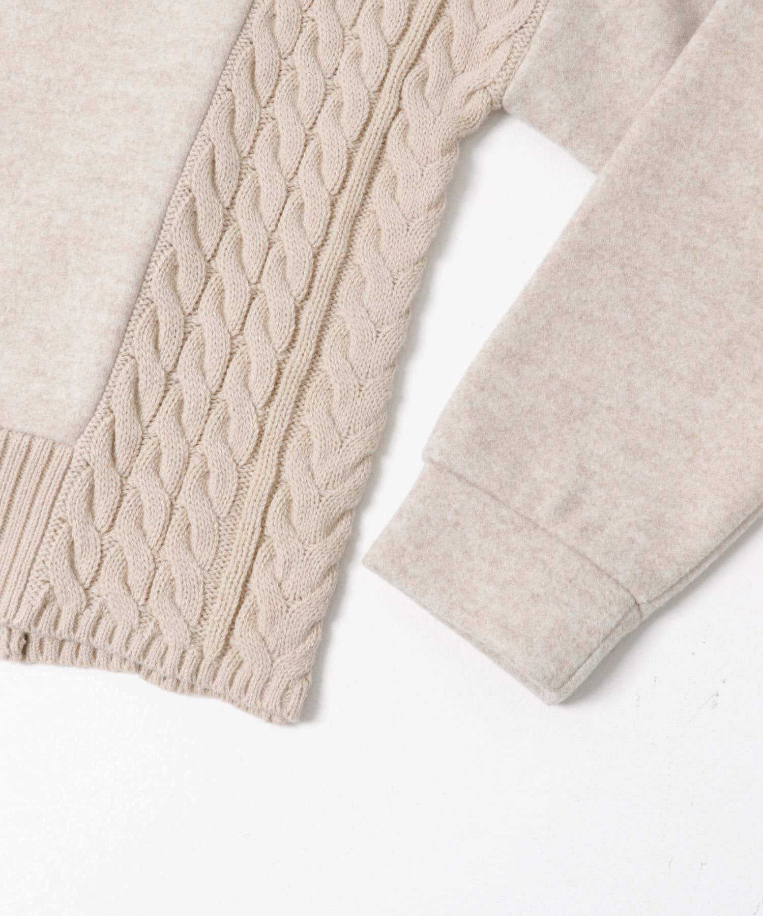 Sonny Label 「ケーブル切替メルトンジャージプルオーバー」|ニット・セーター|