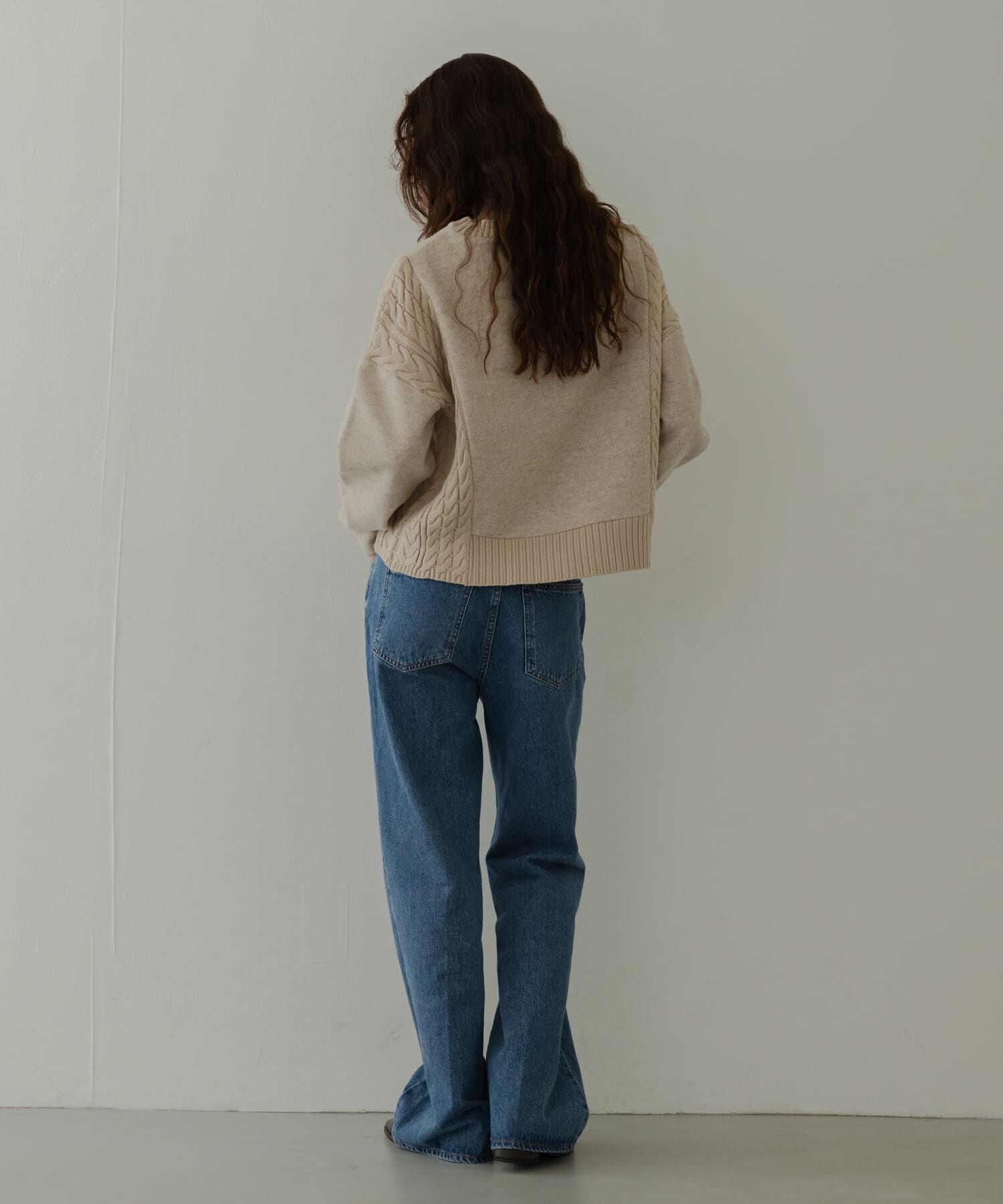 Sonny Label 「ケーブル切替メルトンジャージプルオーバー」|ニット・セーター|