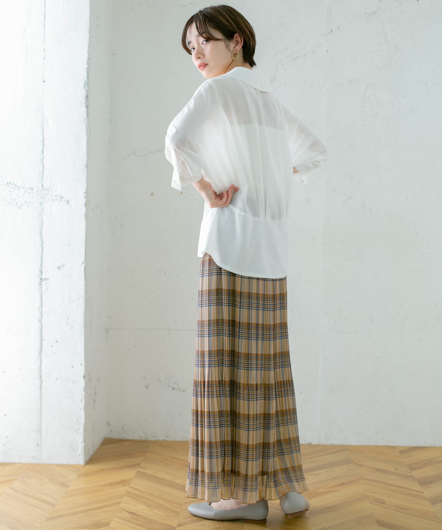  「チェック消しプリーツスカート&there4;」|スカート|