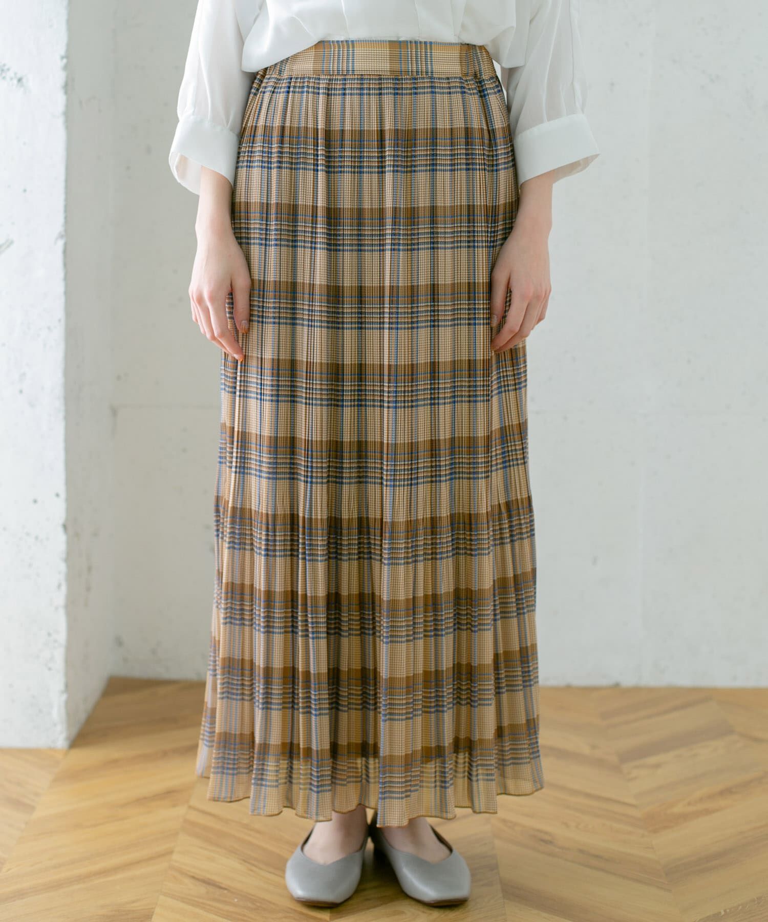  「チェック消しプリーツスカート&there4;」|スカート|