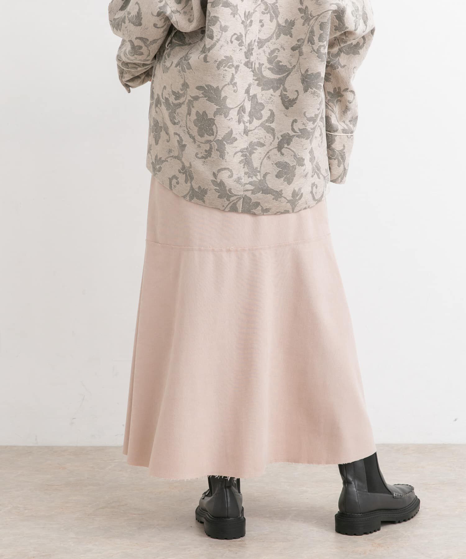  「カットオフ切替ロングスカート」|スカート|