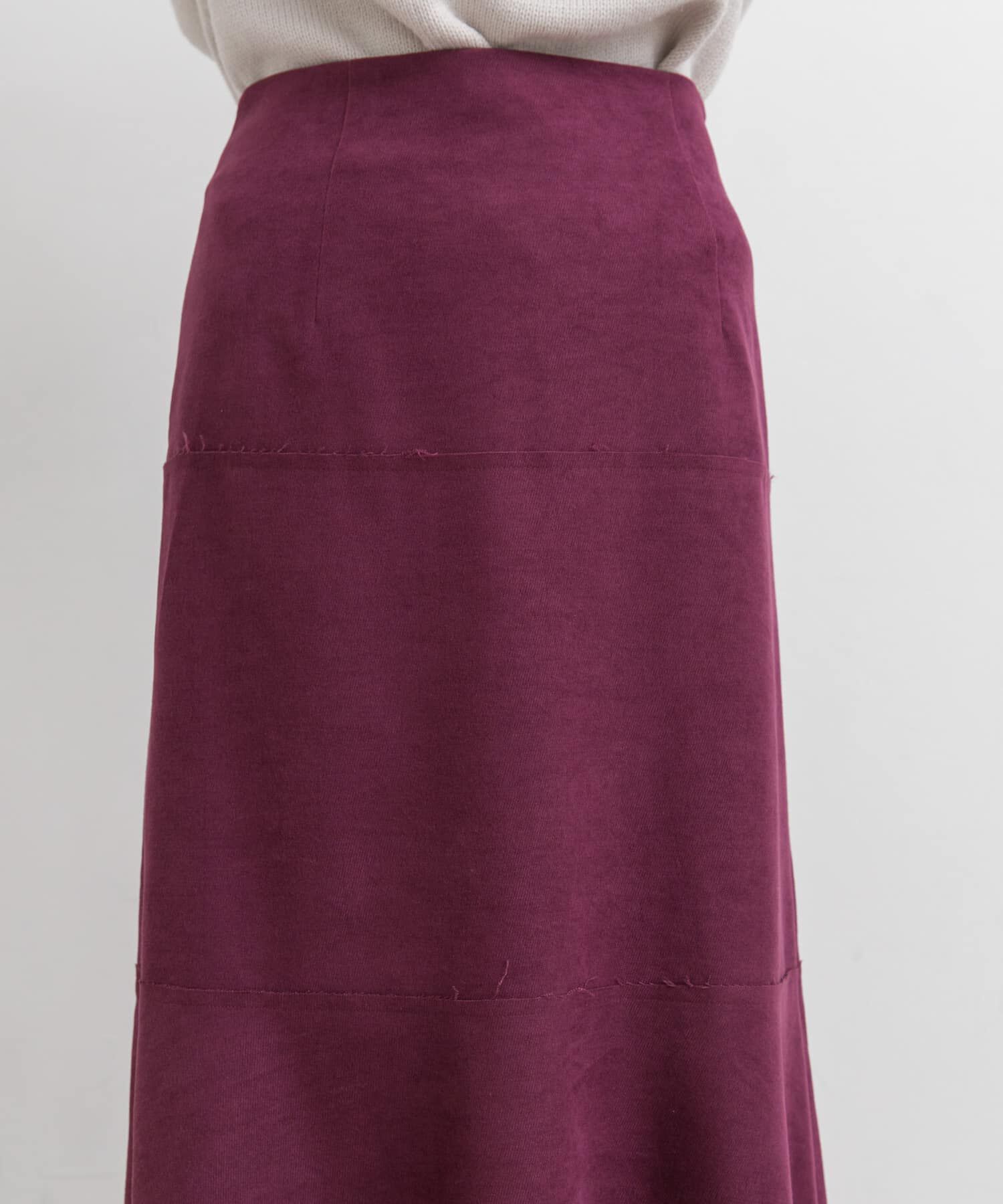  「カットオフ切替ロングスカート」|スカート|