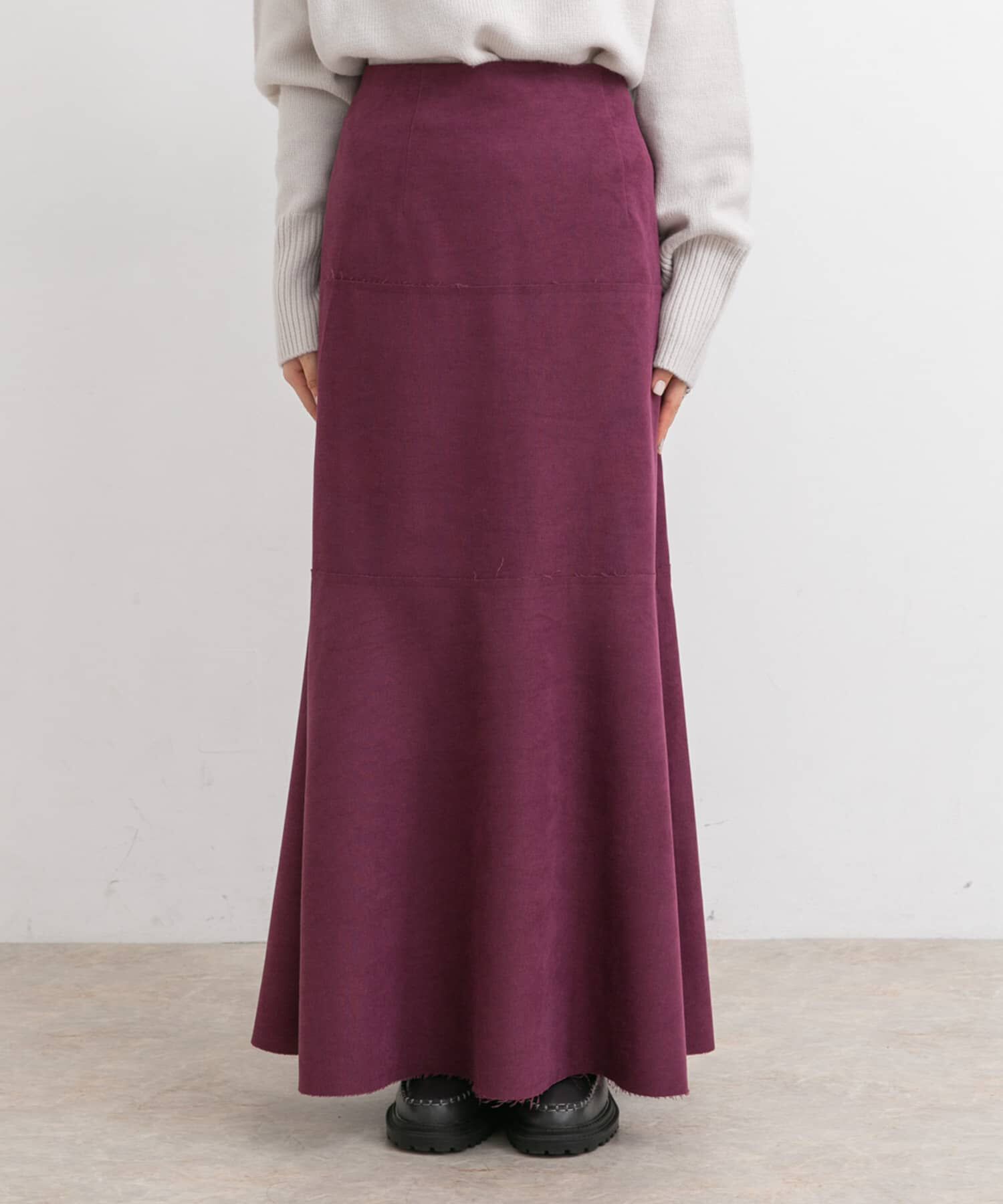 「カットオフ切替ロングスカート」|スカート|