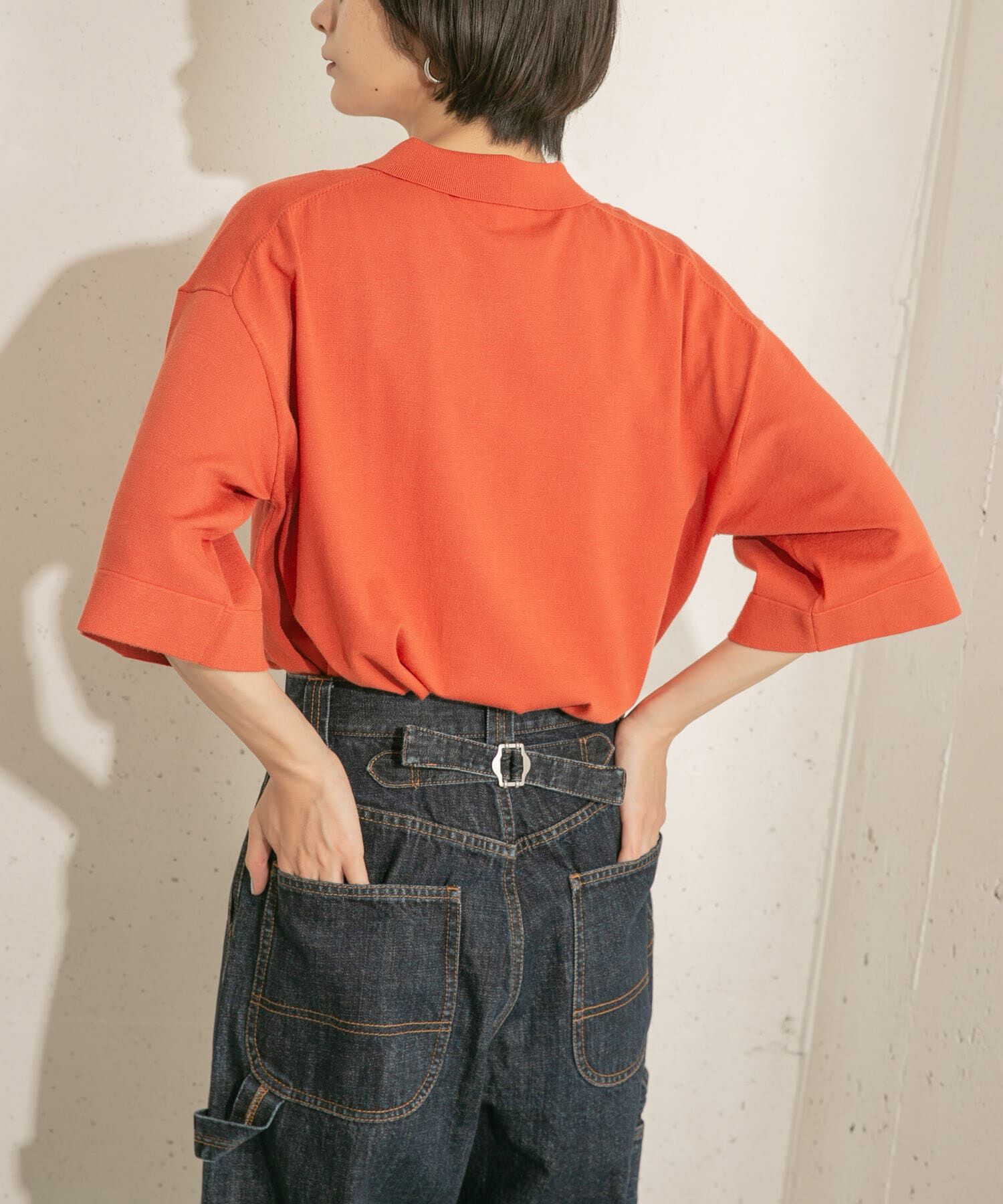  「ルーズシルエットニットシャツ」|ニット・セーター|