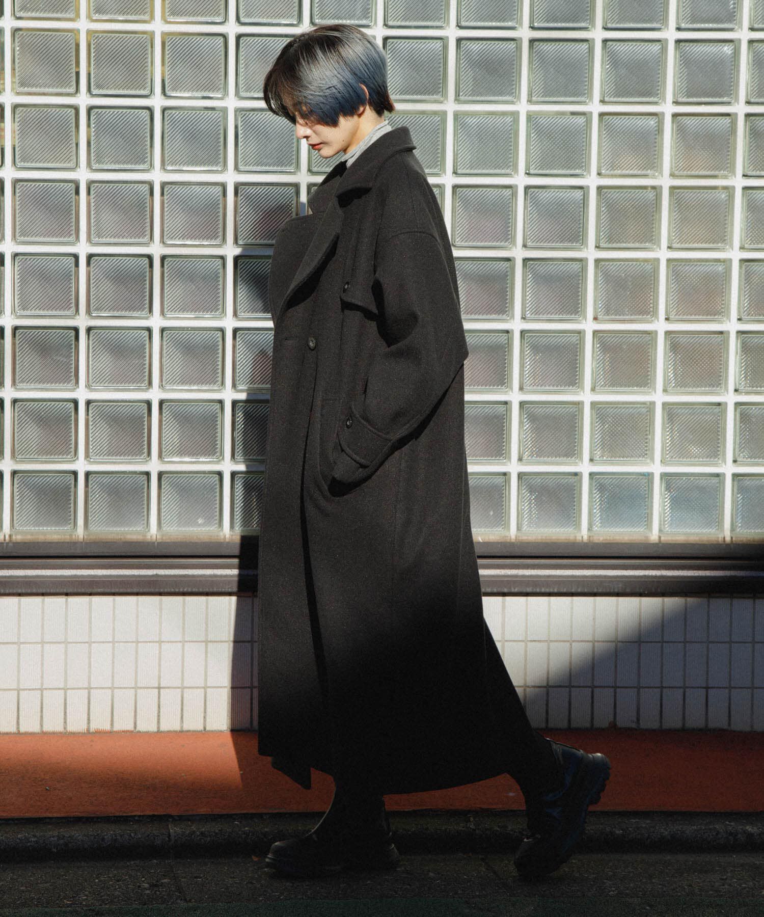  「『2サイズ展開』コクーンロングコート」|ステンカラーコート|