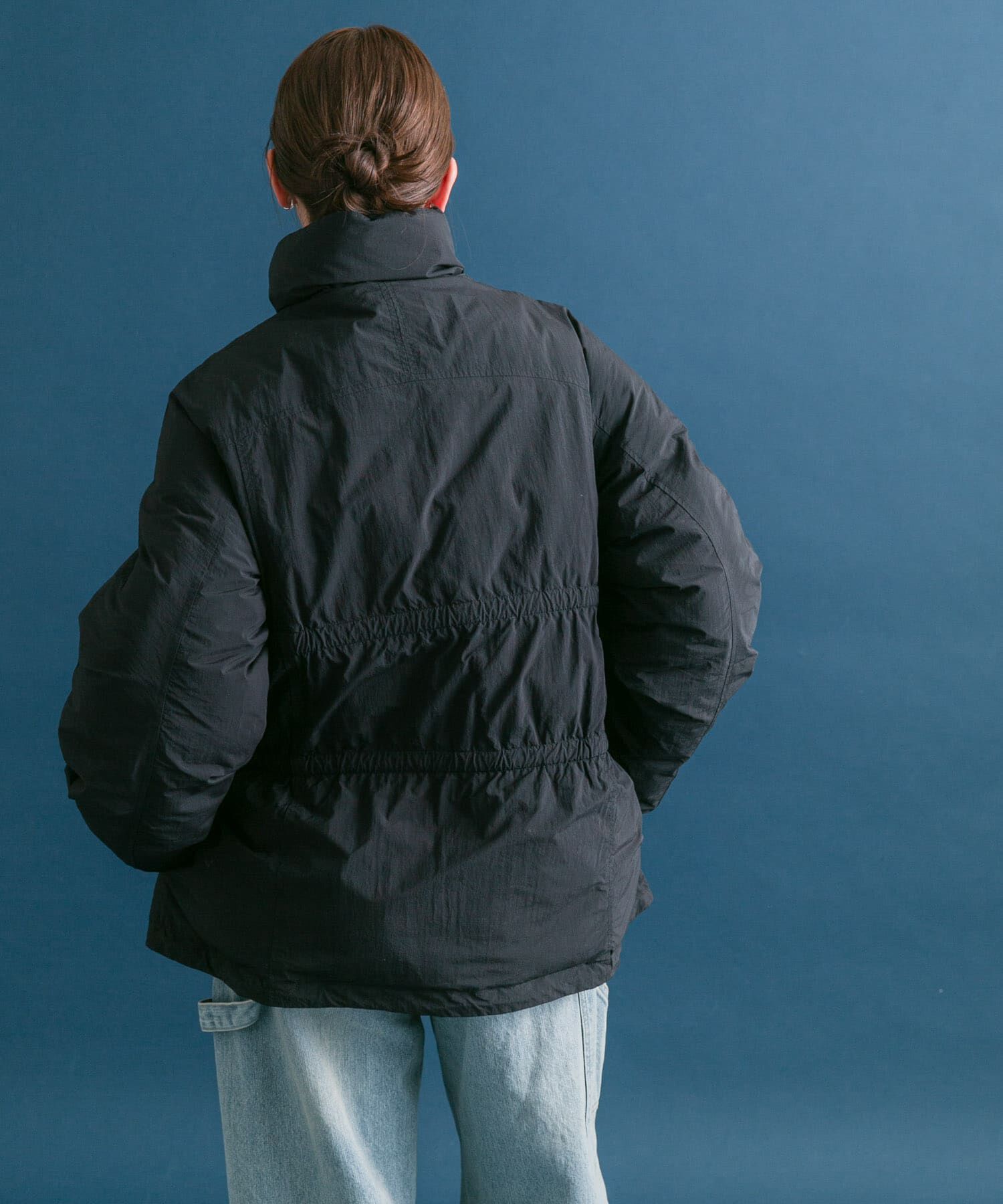  「フロントリボン中綿ジャケット」|ダウン|