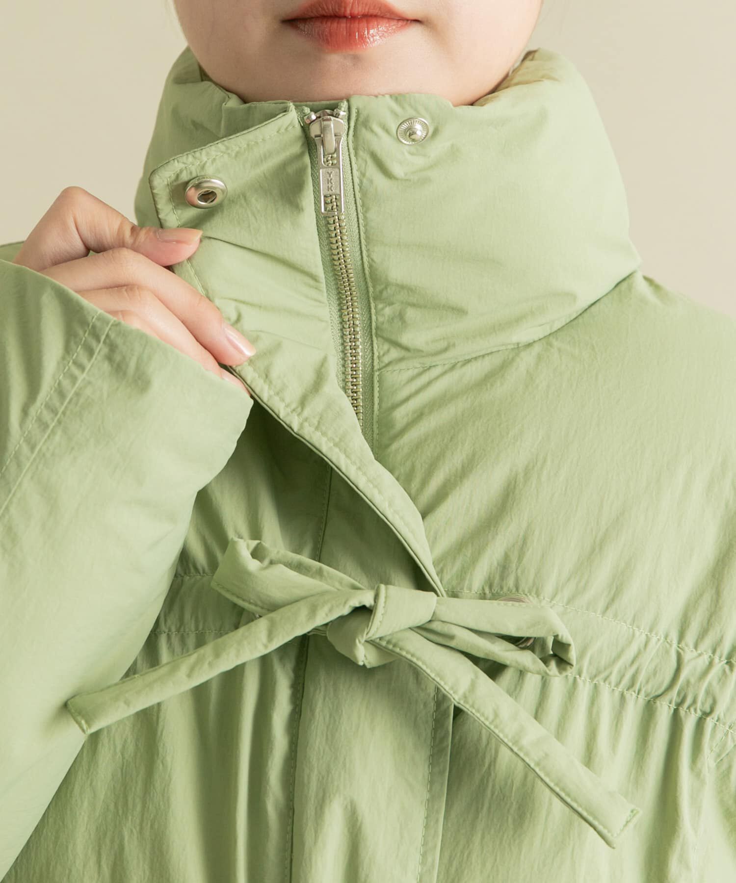  「フロントリボン中綿ジャケット」|ダウン|