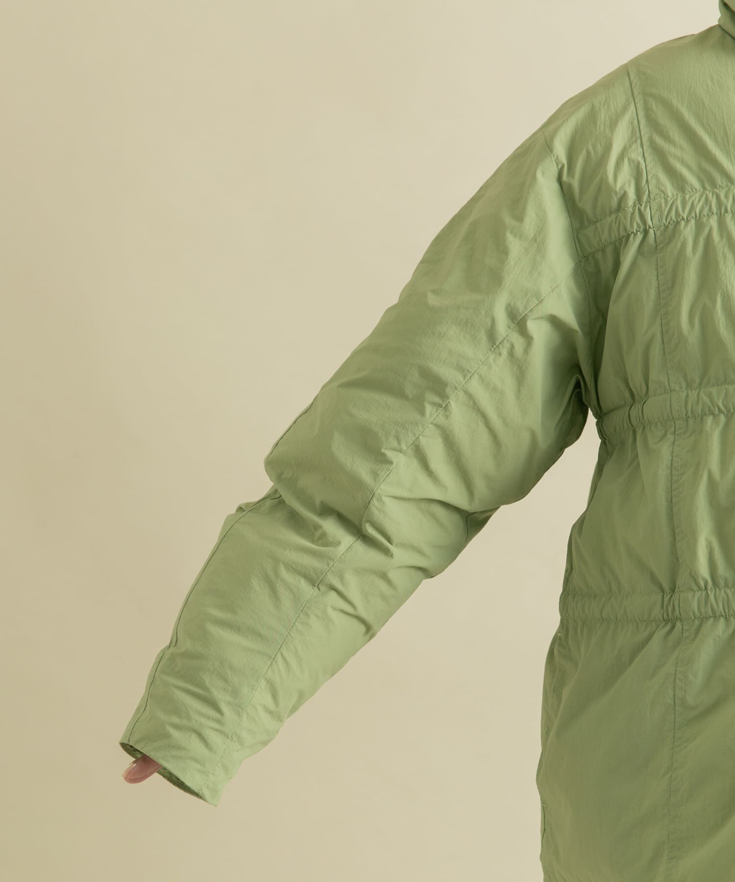  「フロントリボン中綿ジャケット」|ダウン|