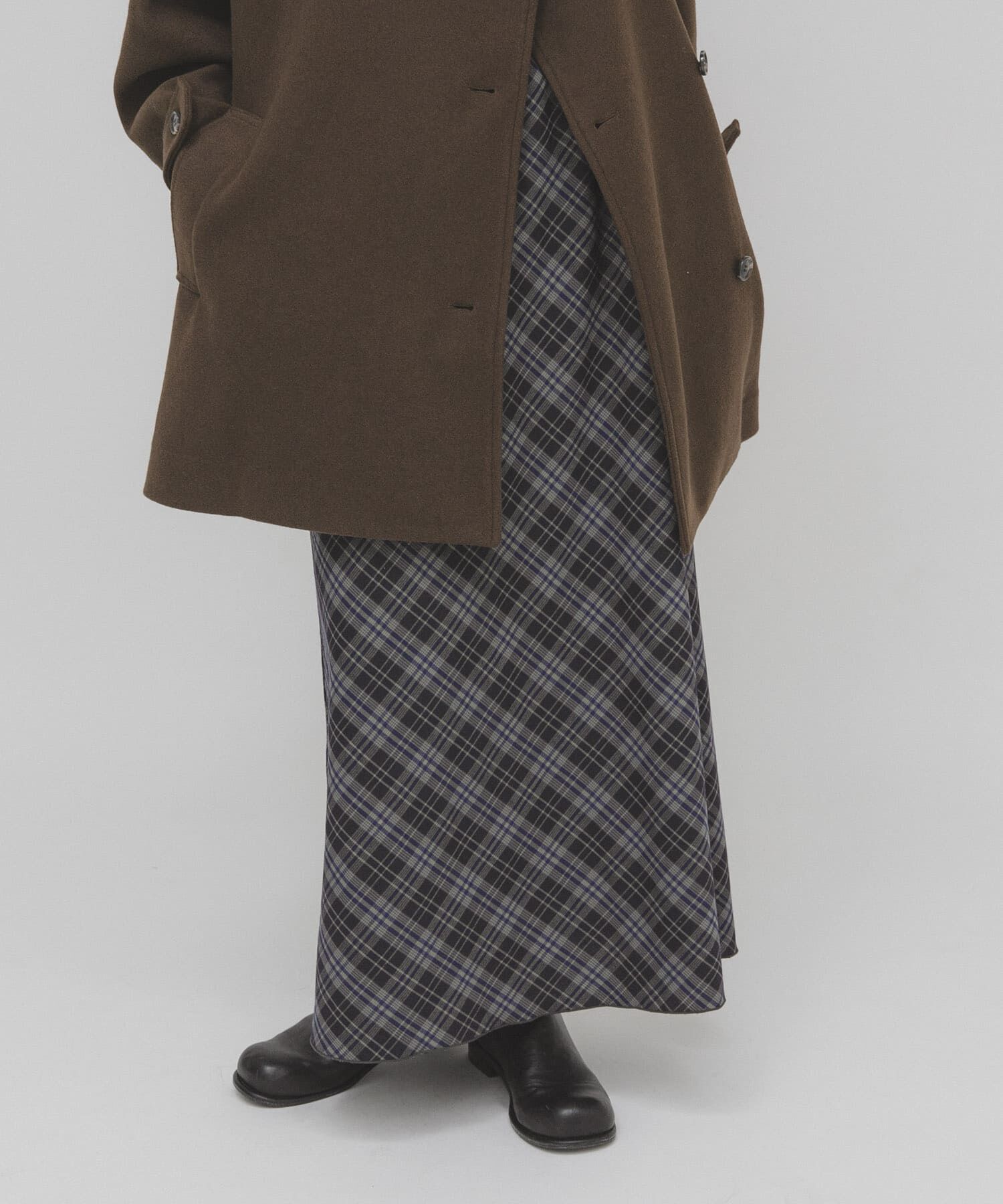  「チェックナロースカート」|スカート|