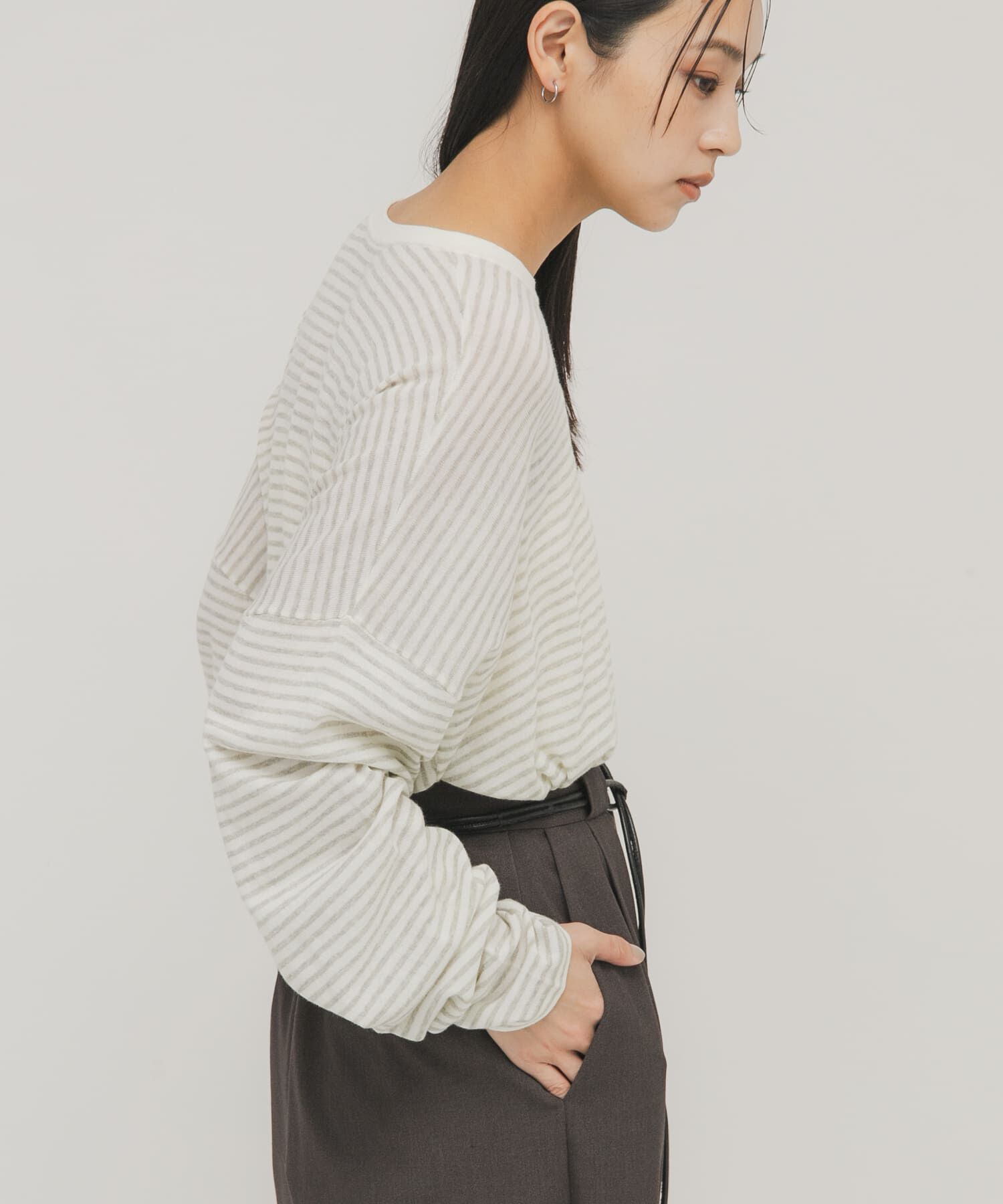  「シアーボーダールーズニット」|ニット・セーター|