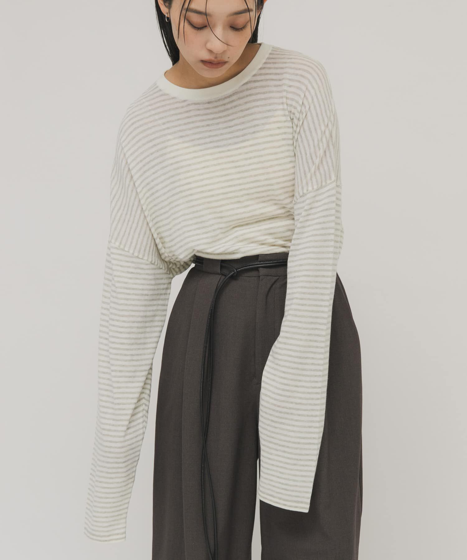  「シアーボーダールーズニット」|ニット・セーター|