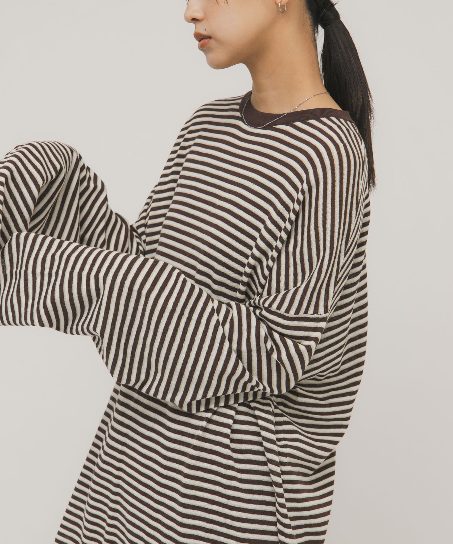  「シアーボーダールーズニット」|ニット・セーター|