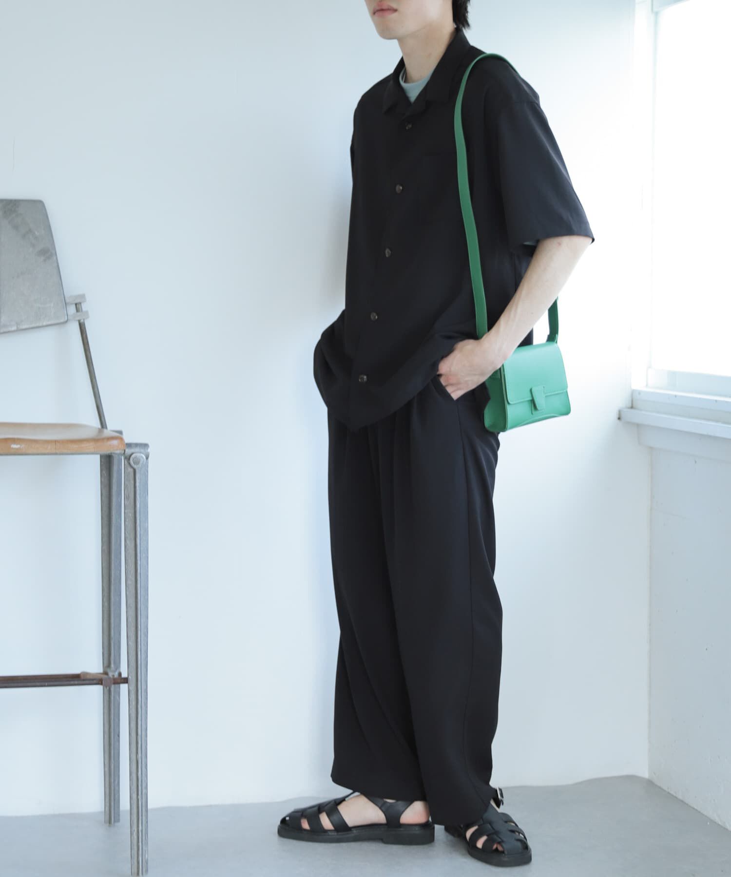 SENSE OF PLACE by URBAN RESEARCH「『セットアップ対応』『イージーケア』ダブルタックワイドスラックス」|その他|