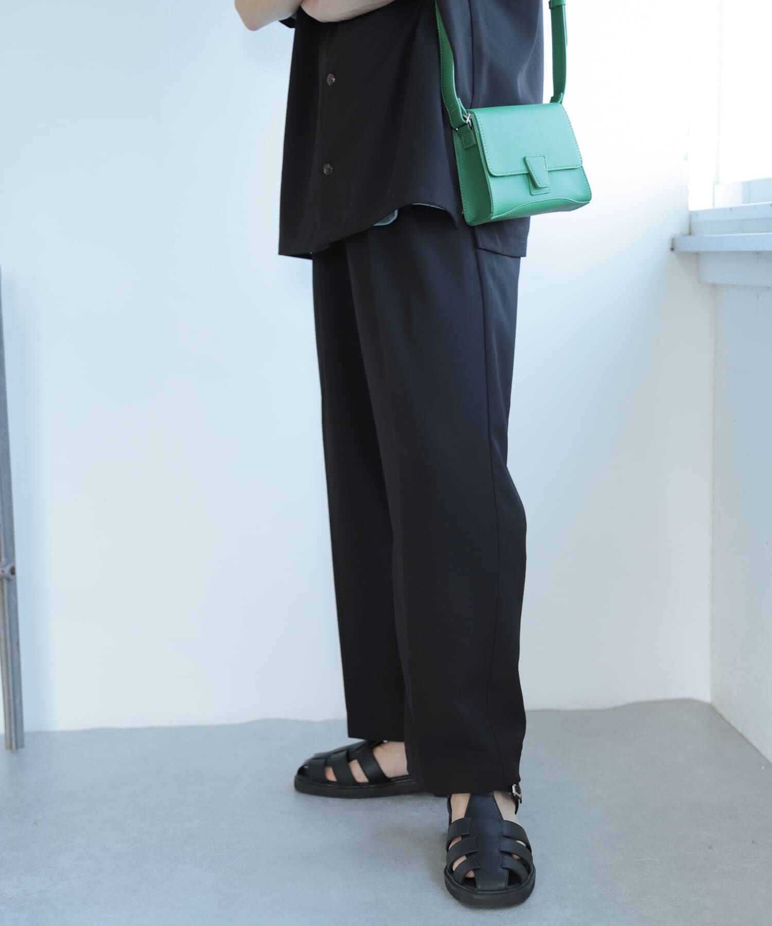 SENSE OF PLACE by URBAN RESEARCH「『セットアップ対応』『イージーケア』ダブルタックワイドスラックス」|その他|