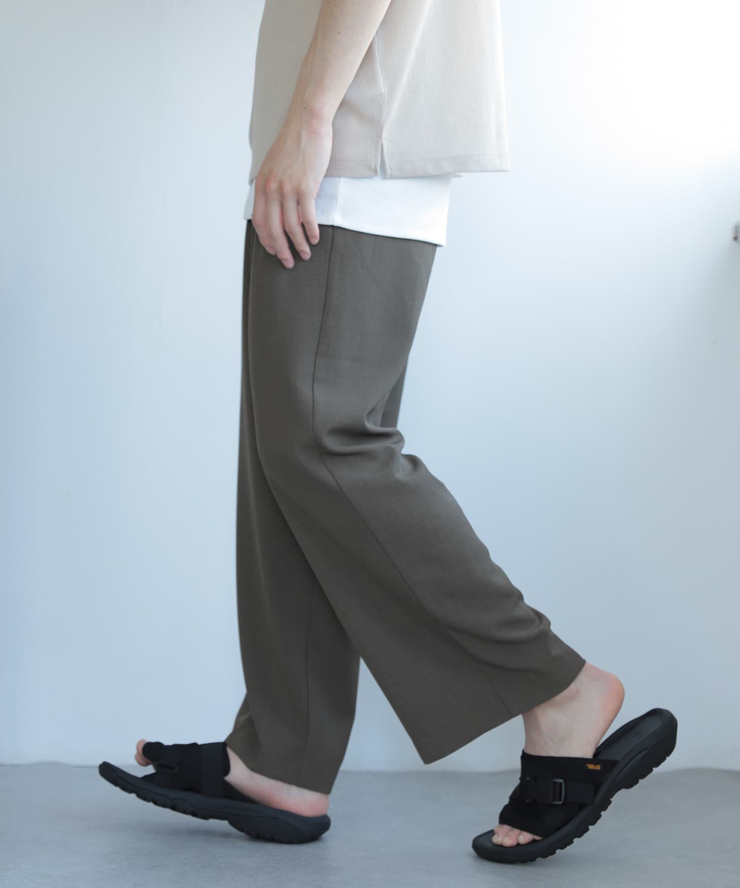 SENSE OF PLACE by URBAN RESEARCH「『セットアップ対応』『イージーケア』ダブルタックワイドスラックス」|その他|