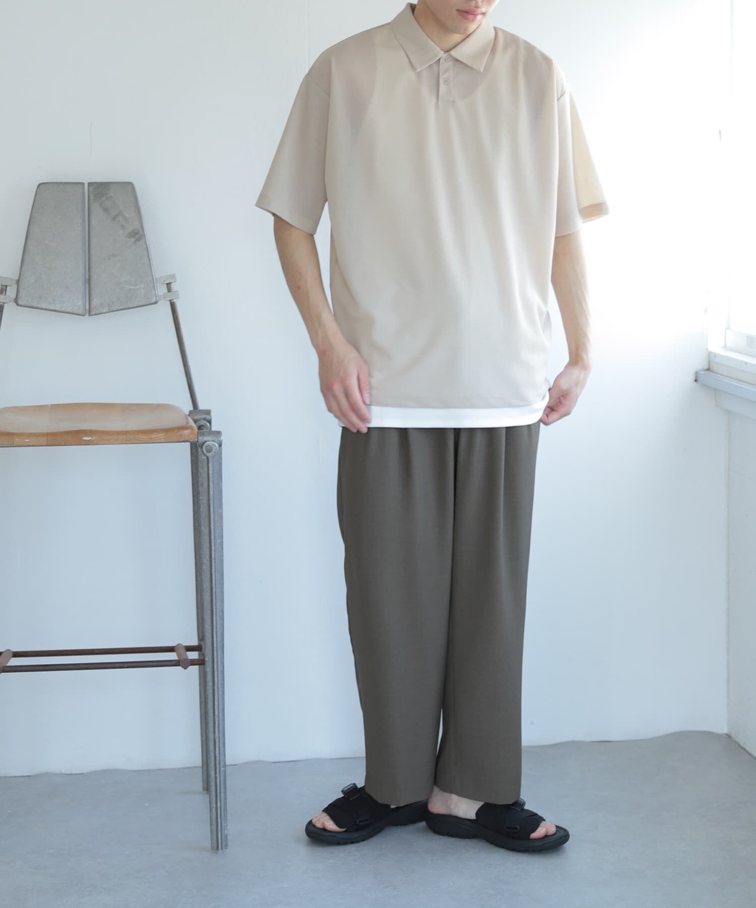 SENSE OF PLACE by URBAN RESEARCH「『セットアップ対応』『イージーケア』ダブルタックワイドスラックス」|その他|