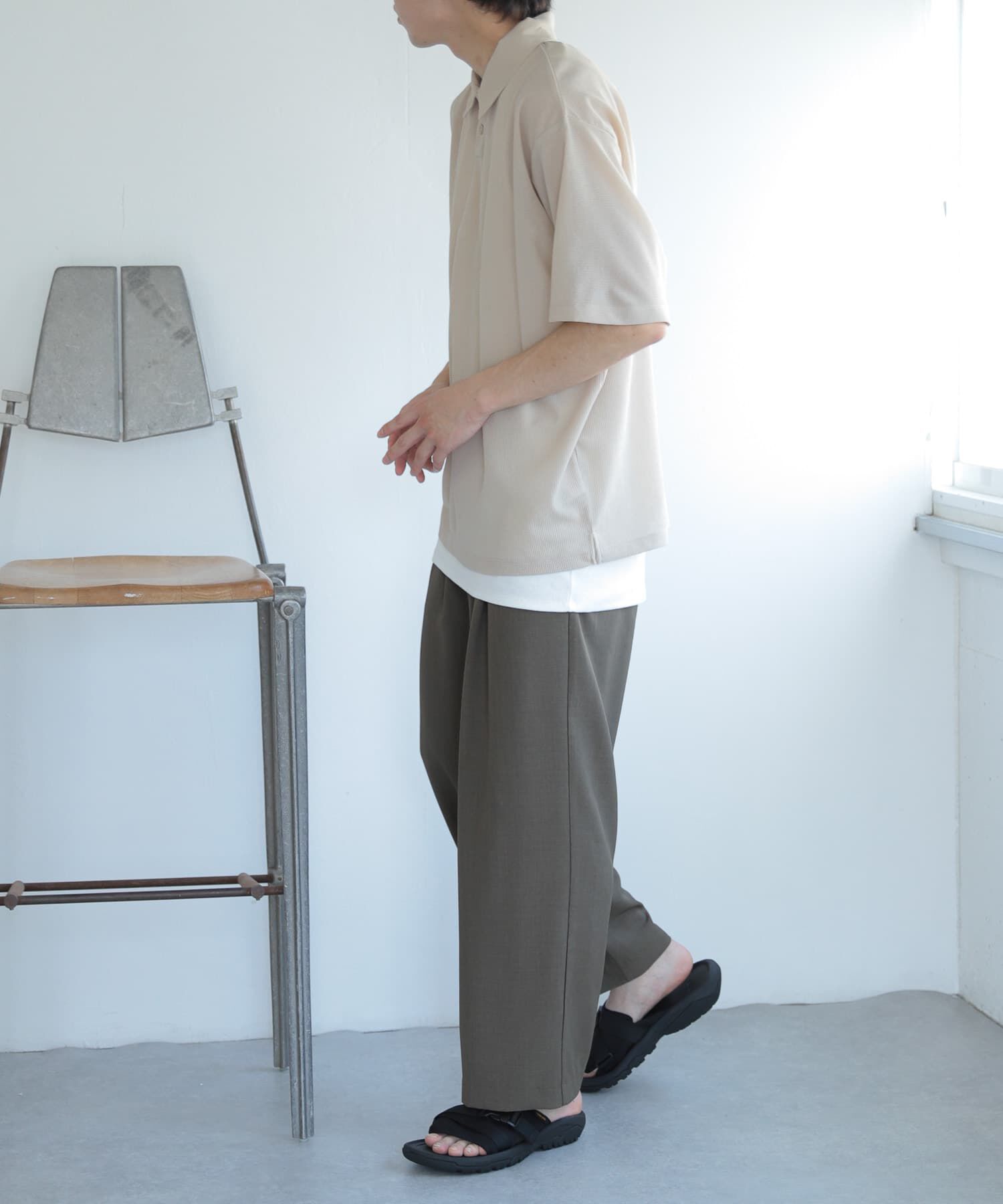 SENSE OF PLACE by URBAN RESEARCH「『セットアップ対応』『イージーケア』ダブルタックワイドスラックス」|その他|