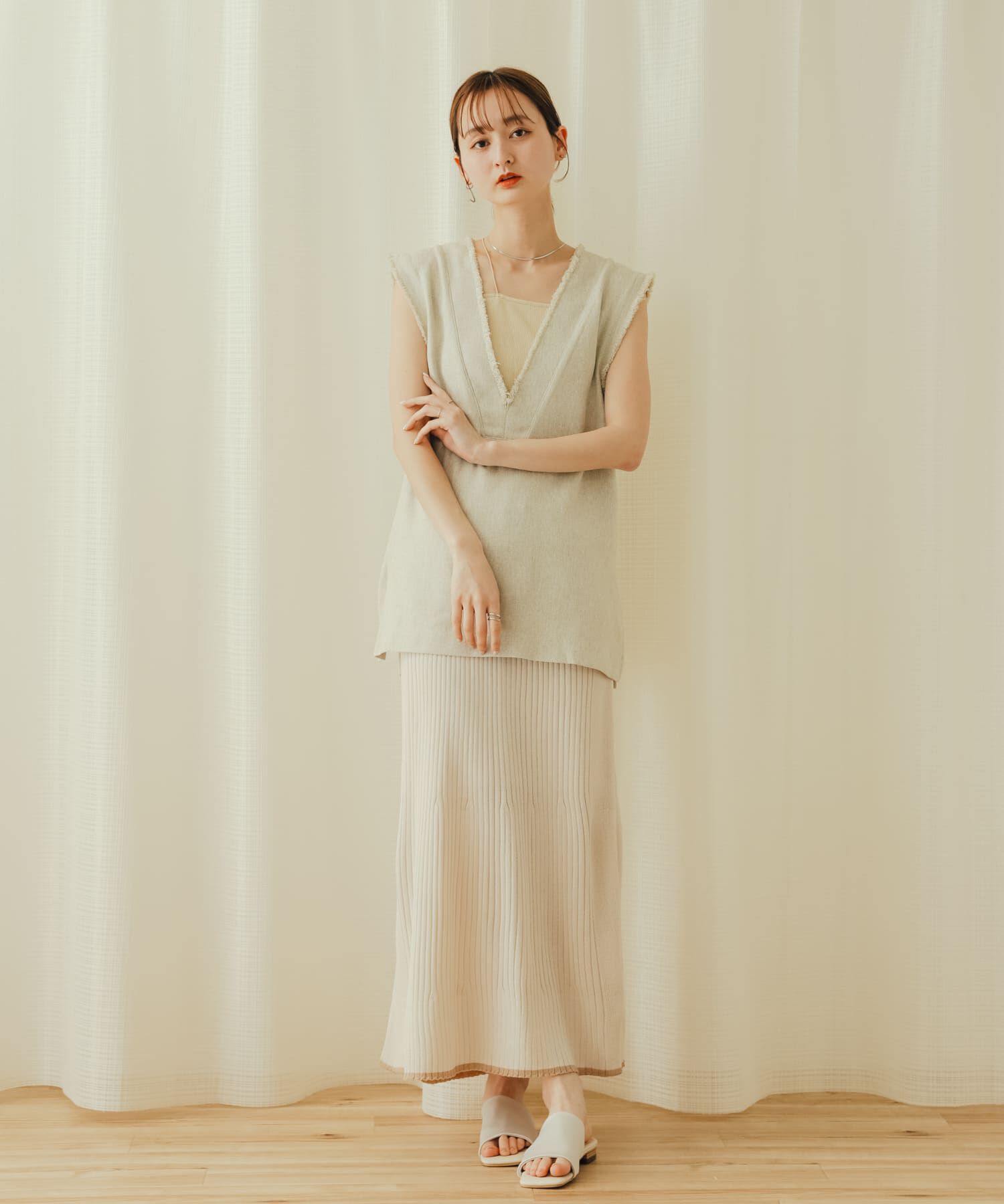 SENSE OF PLACE by URBAN RESEARCH「トリミングナローニットスカート」|スカート|