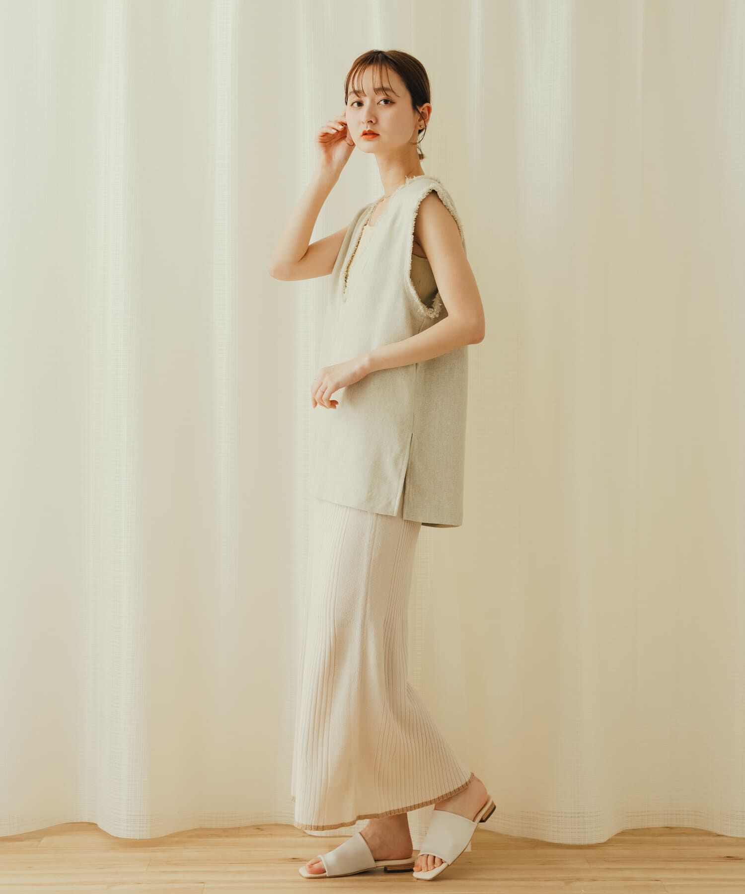 SENSE OF PLACE by URBAN RESEARCH「トリミングナローニットスカート」|スカート|