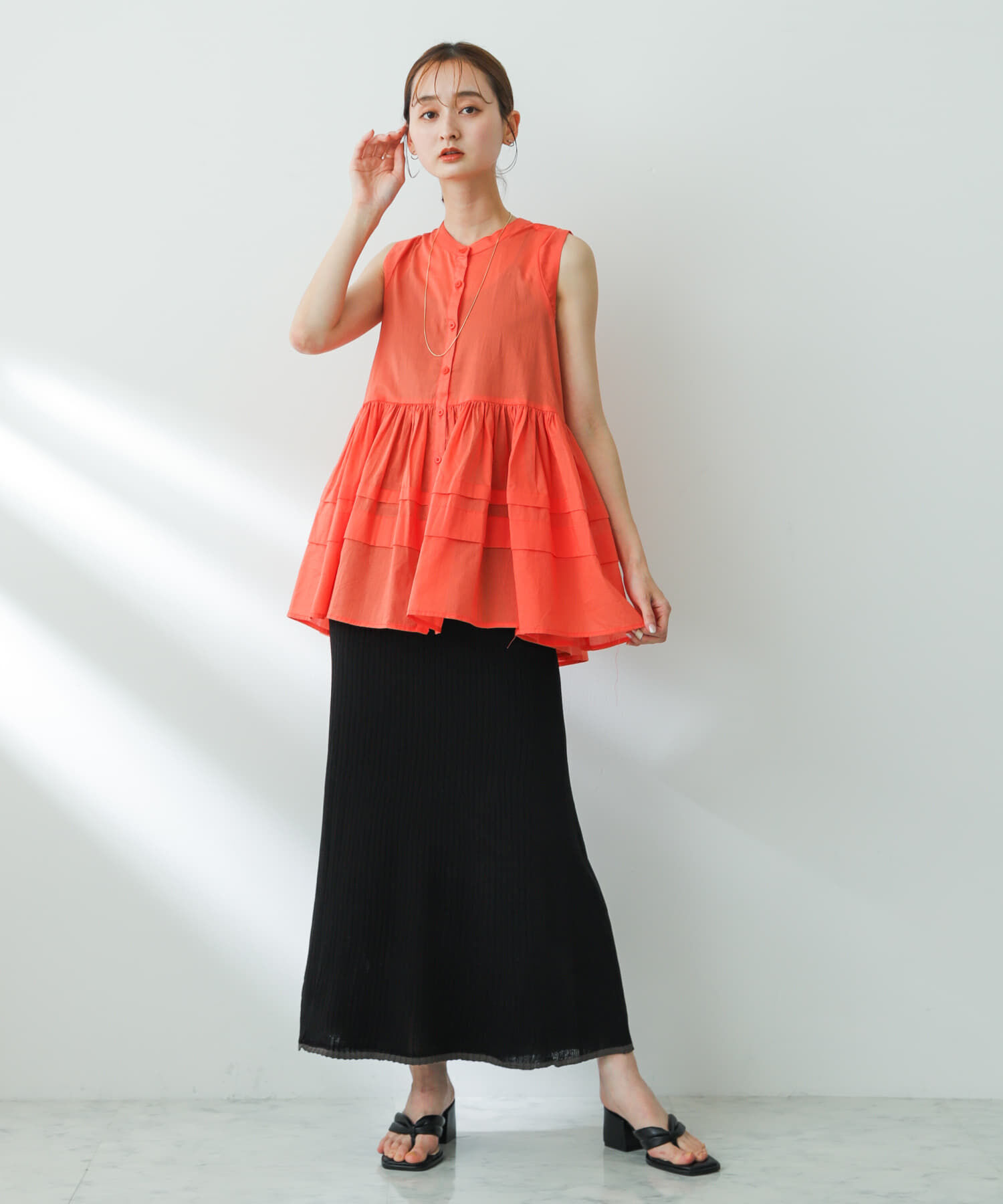 SENSE OF PLACE by URBAN RESEARCH「トリミングナローニットスカート」|スカート|