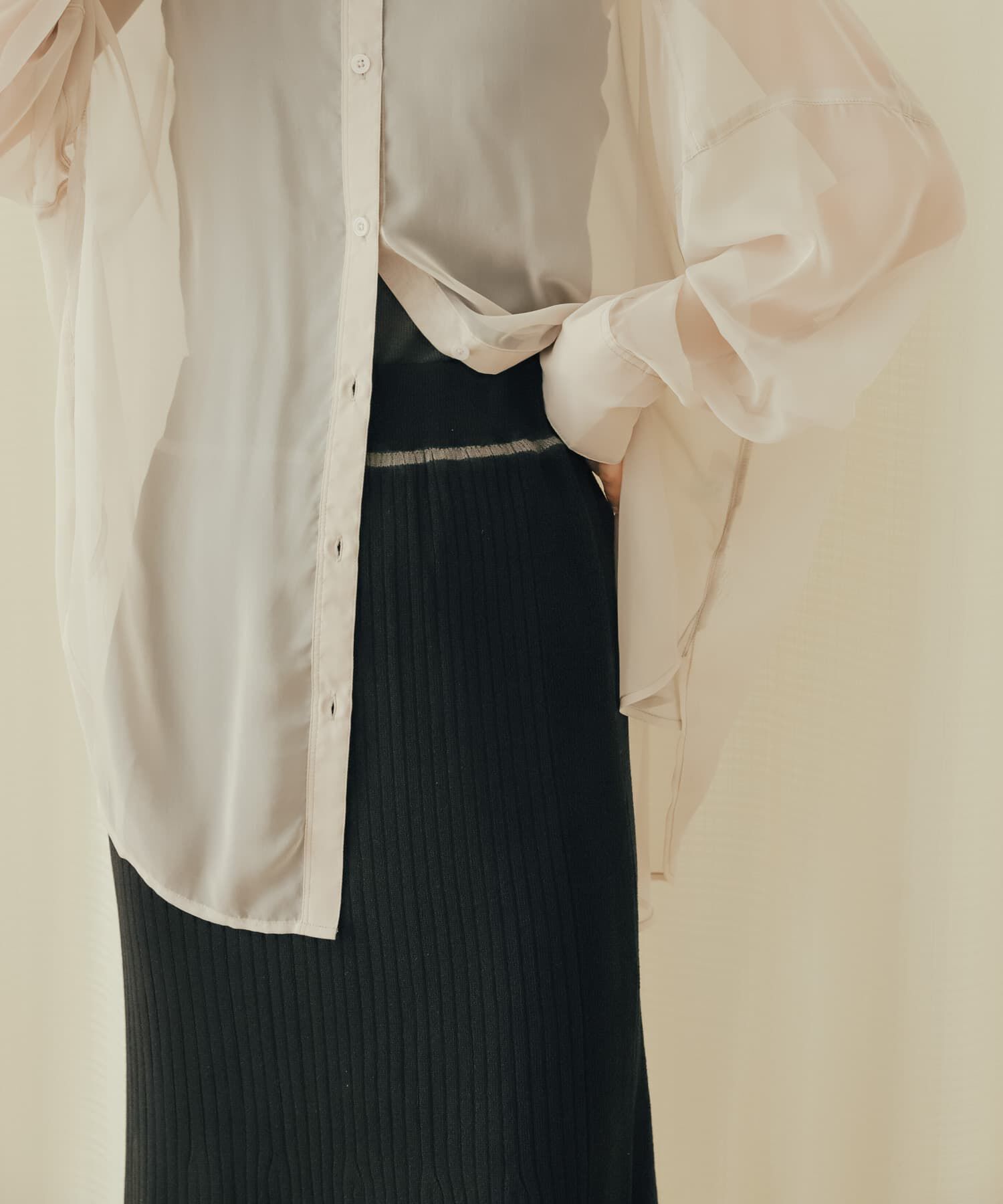 SENSE OF PLACE by URBAN RESEARCH「トリミングナローニットスカート」|スカート|