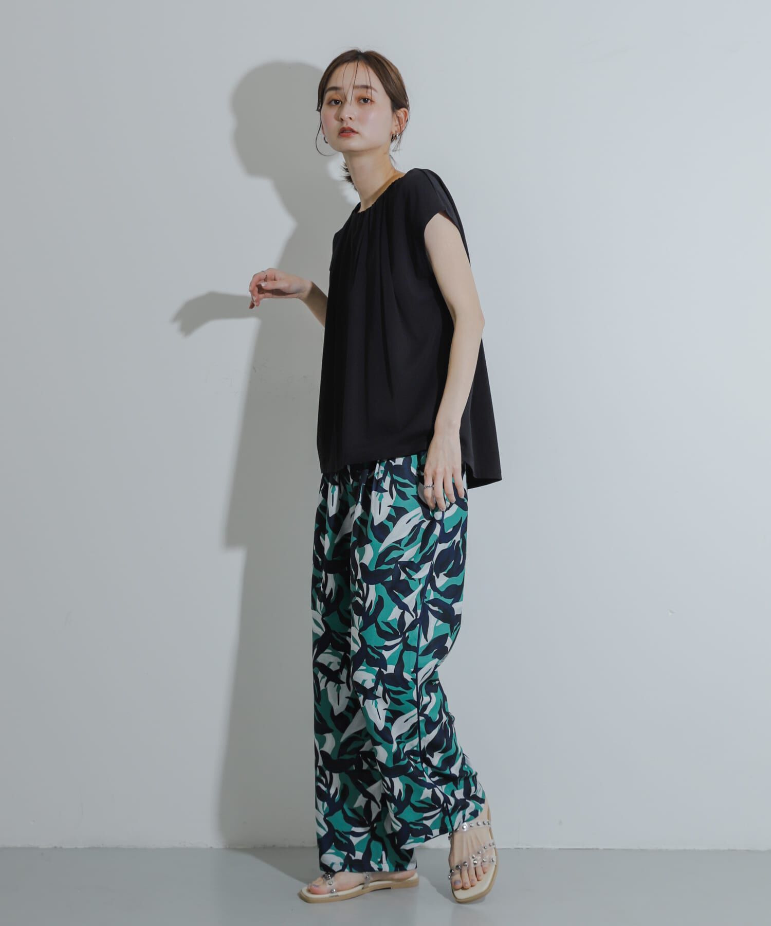 SENSE OF PLACE by URBAN RESEARCH「クールタッチフレンチスリーブタックブラウスTシャツ」|Tシャツ・カットソー|