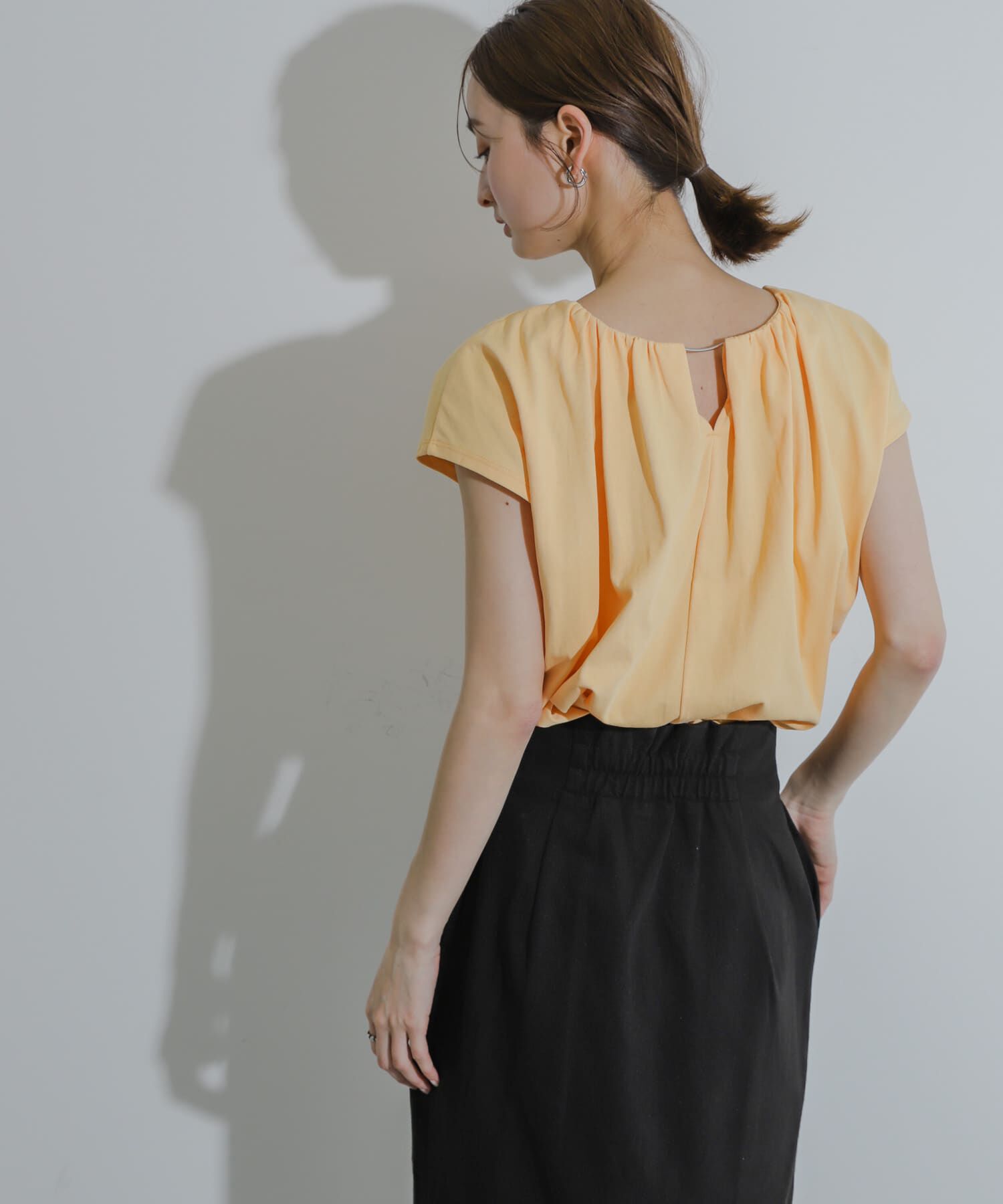 SENSE OF PLACE by URBAN RESEARCH「クールタッチフレンチスリーブタックブラウスTシャツ」|Tシャツ・カットソー|