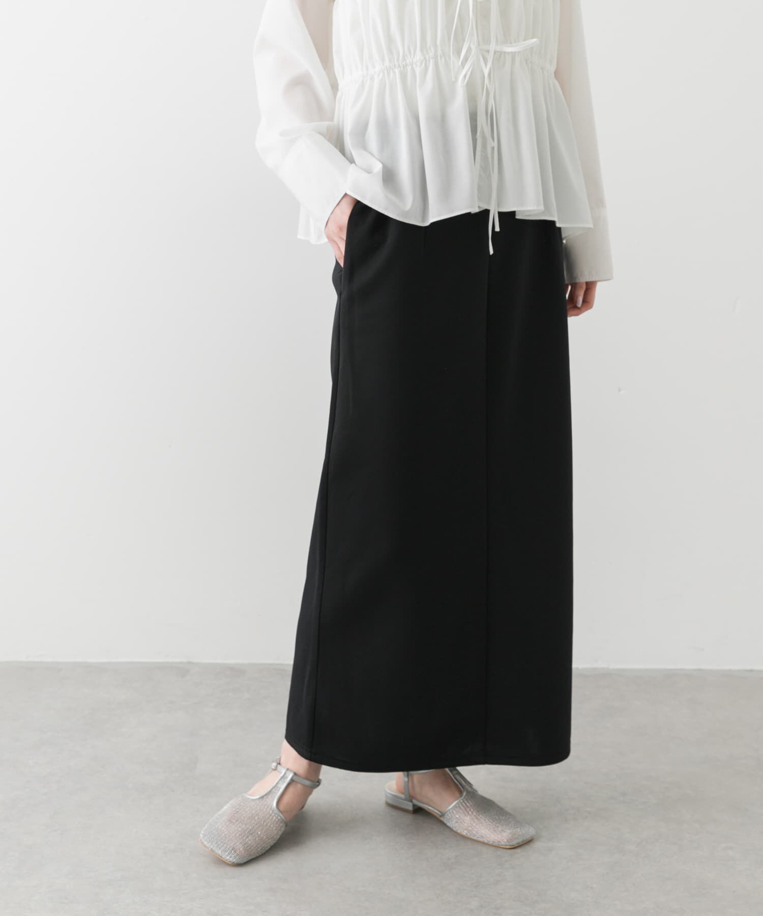 SENSE OF PLACE by URBAN RESEARCH「ダンボールカットストレートスカート」|スカート|ブラック