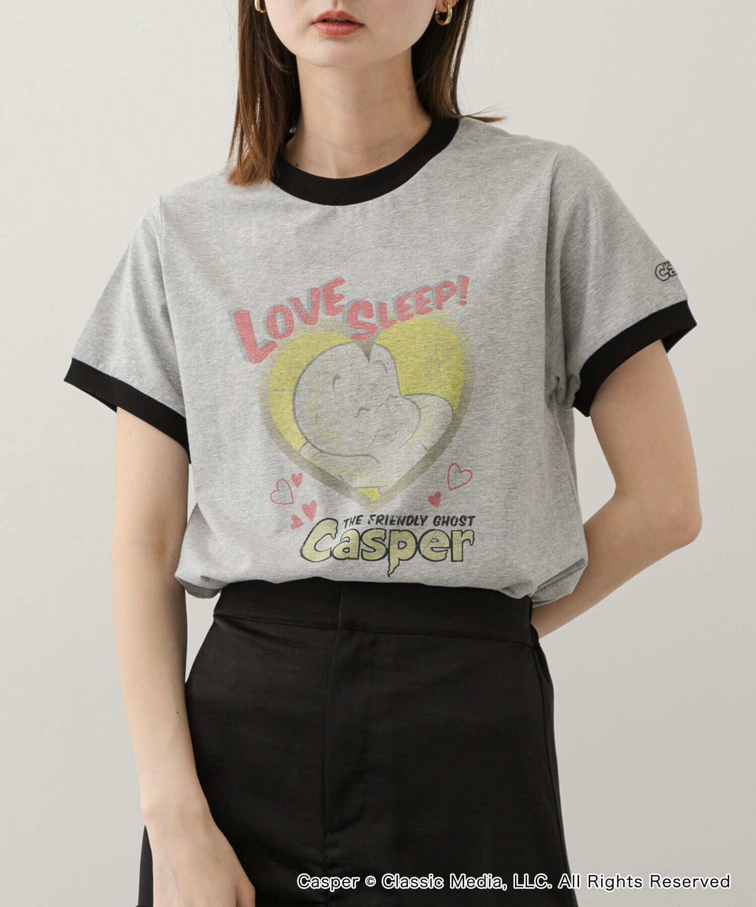 SENSE OF PLACE by URBAN RESEARCH「『別注』Casper&times;SENSE OF PLACE/リンガーTシャツ」|Tシャツ・カットソー|グレー