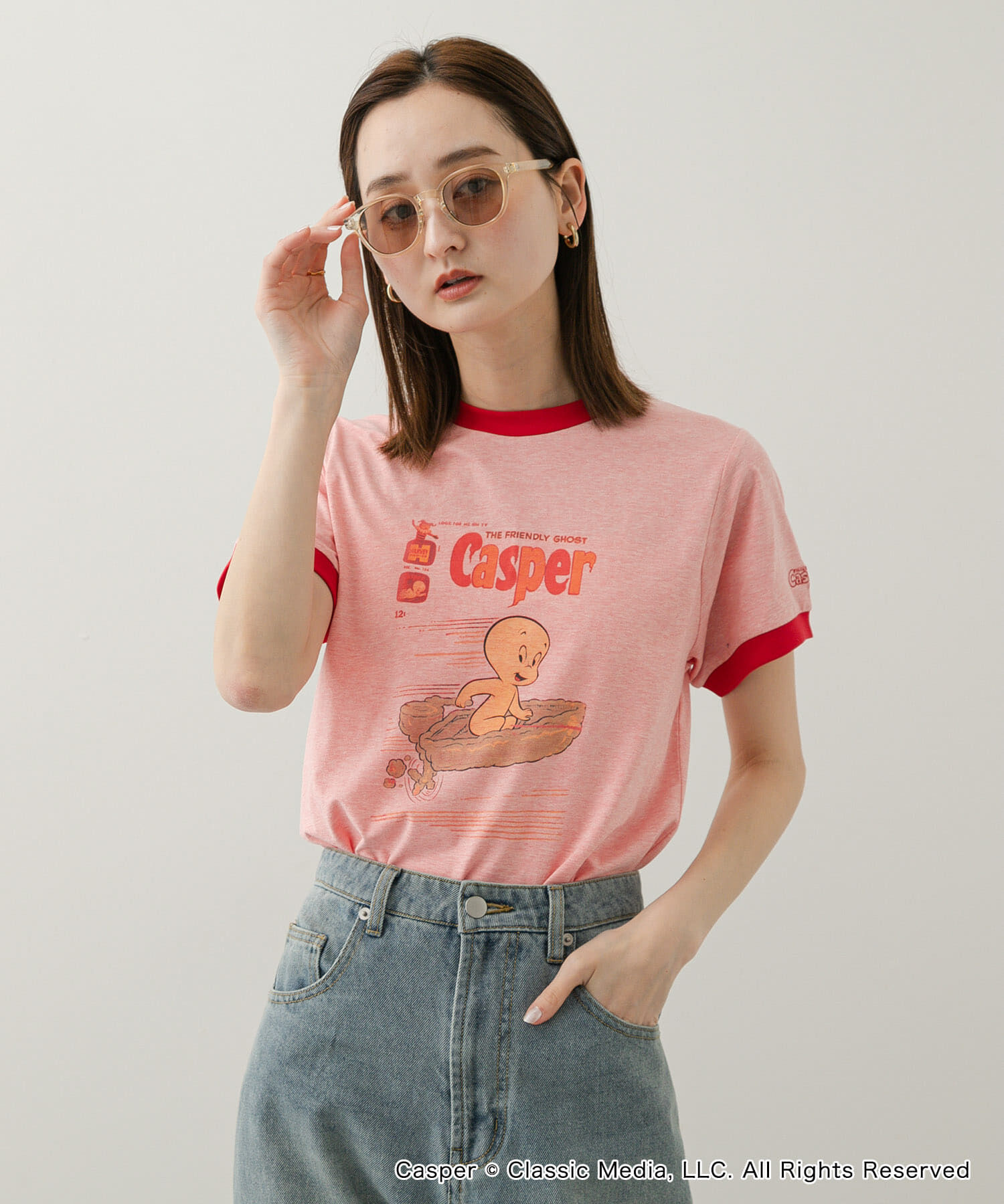 SENSE OF PLACE by URBAN RESEARCH「『別注』Casper&times;SENSE OF PLACE/リンガーTシャツ」|Tシャツ・カットソー|