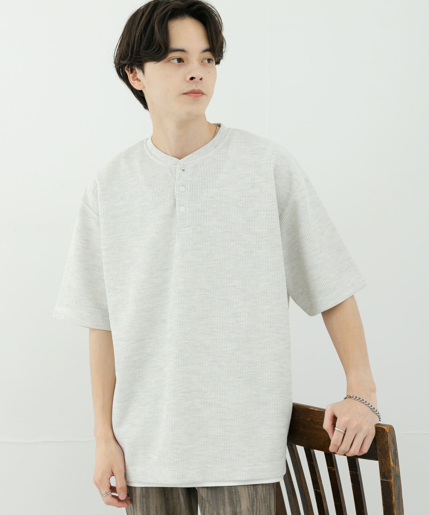 SENSE OF PLACE by URBAN RESEARCH「ヘンリーネックカノコプルオーバー」|Tシャツ・カットソー|