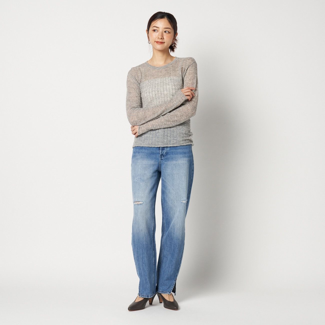 HELIOPOLE「HELIOPOLE POINTAIL LONG SLEEVE KNIT TEE」|ニット・セーター|