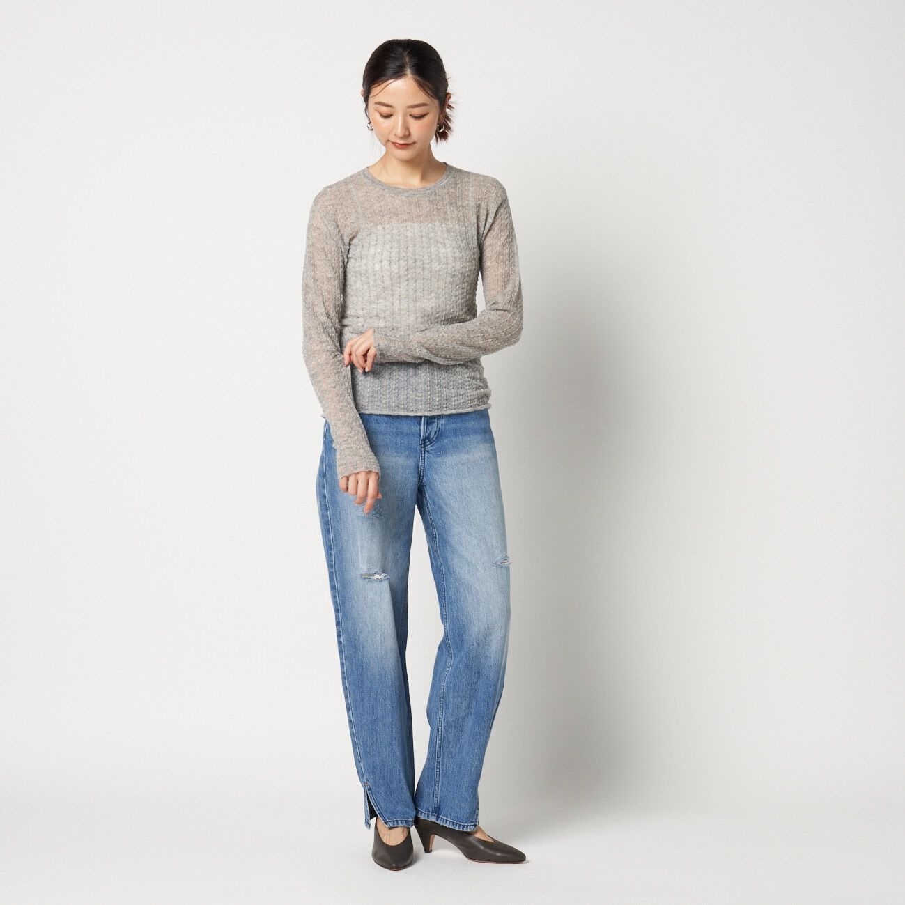 HELIOPOLE「HELIOPOLE POINTAIL LONG SLEEVE KNIT TEE」|ニット・セーター|