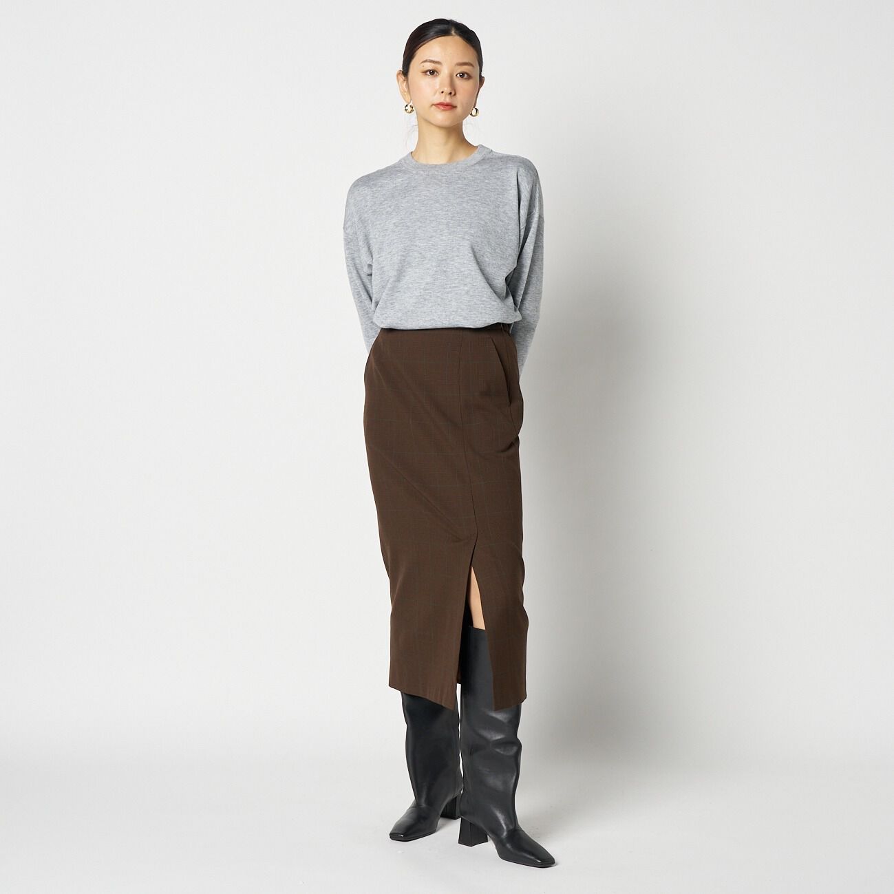 HELIOPOLE「HELIOPOLE CHECK I LINE SKIRT」|スカート|