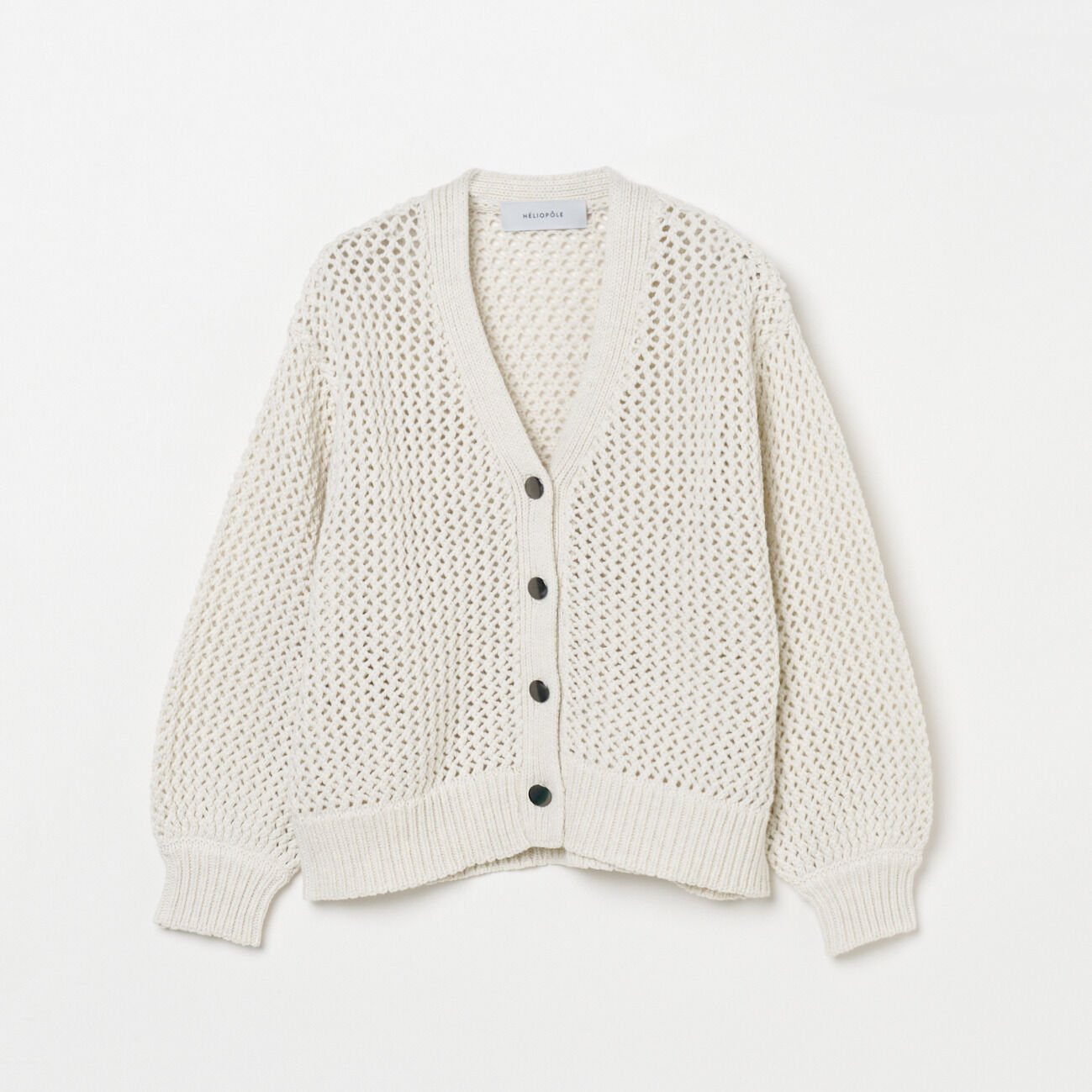 HELIOPOLE「HELIOPOLE MESH KNIT CARDIGAN」|ニット・セーター|アイボリー