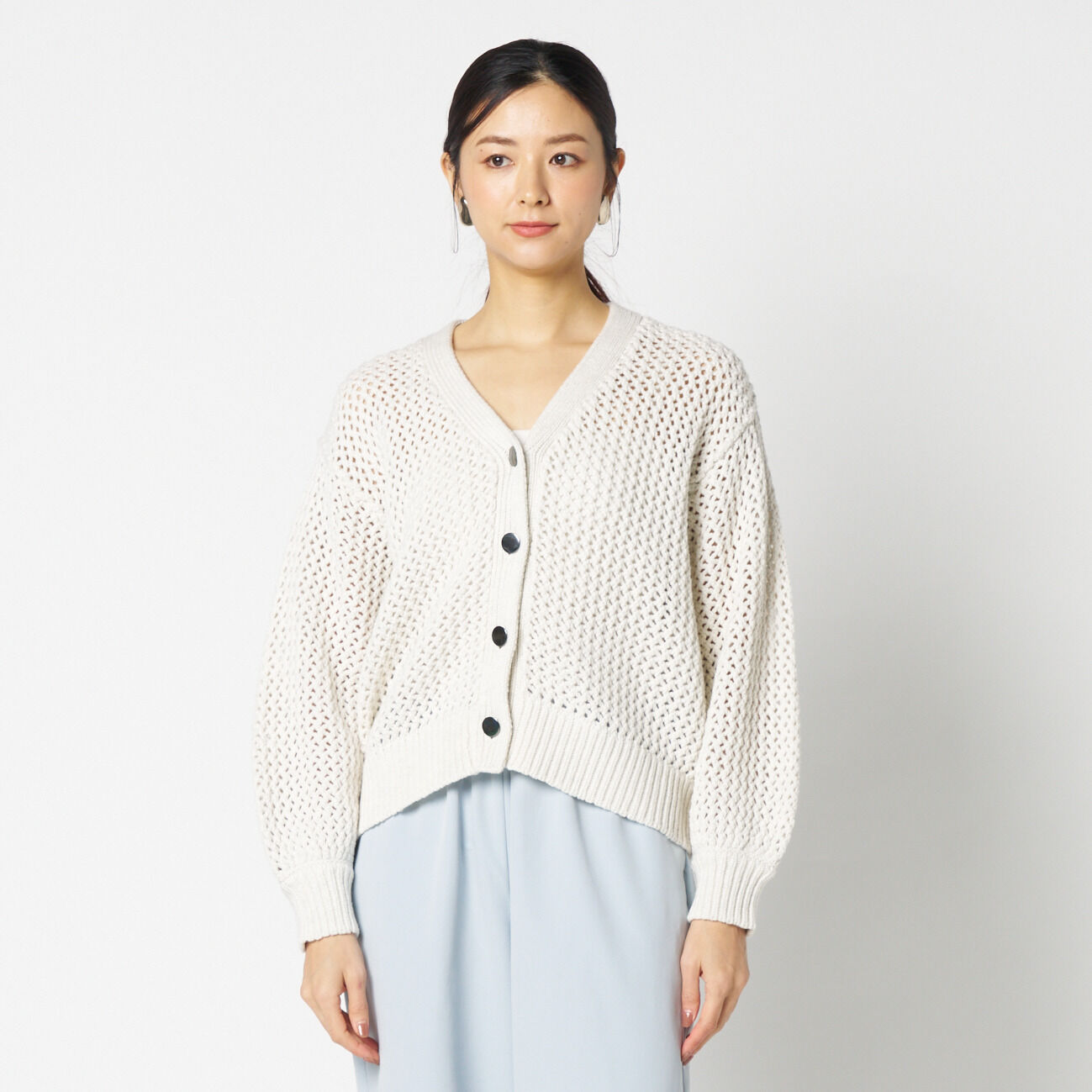 HELIOPOLE「HELIOPOLE MESH KNIT CARDIGAN」|ニット・セーター|