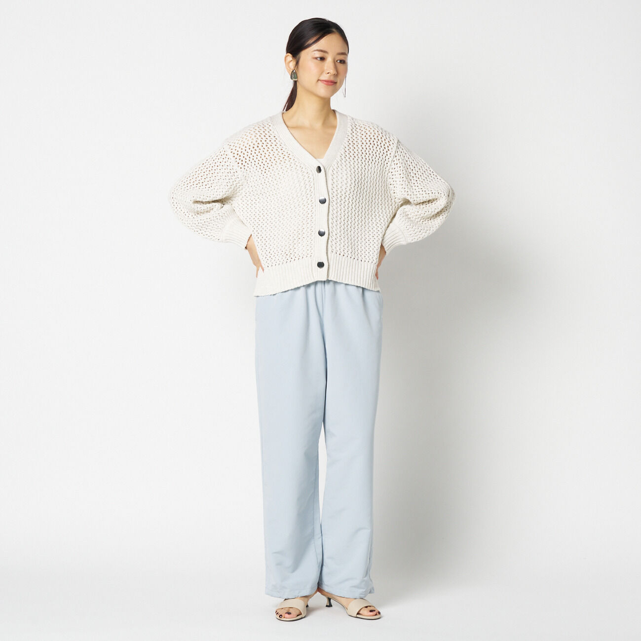 HELIOPOLE「HELIOPOLE MESH KNIT CARDIGAN」|ニット・セーター|