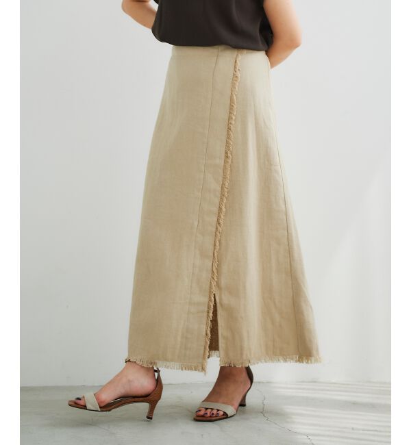 le.coeur blanc「ラップライクフリンジスカート」|スカート|